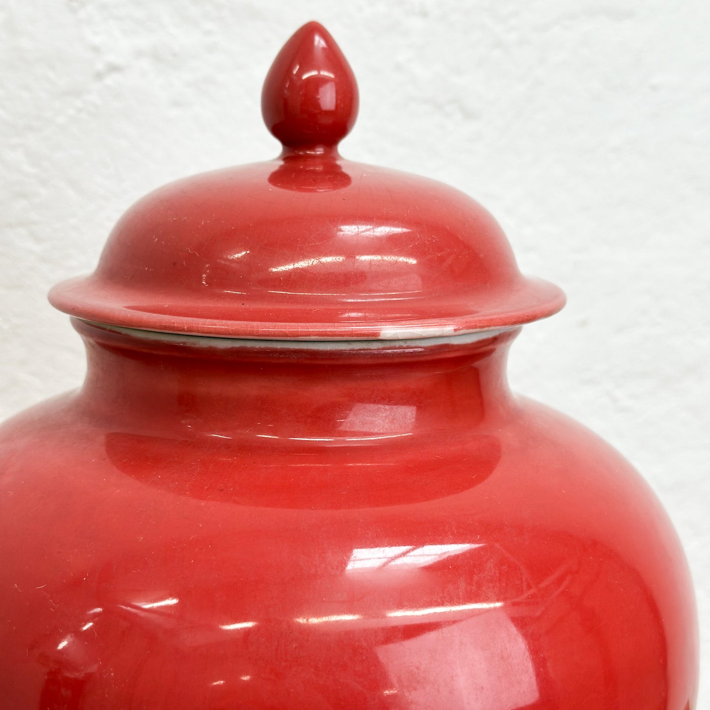 Simple Red Temple Jar