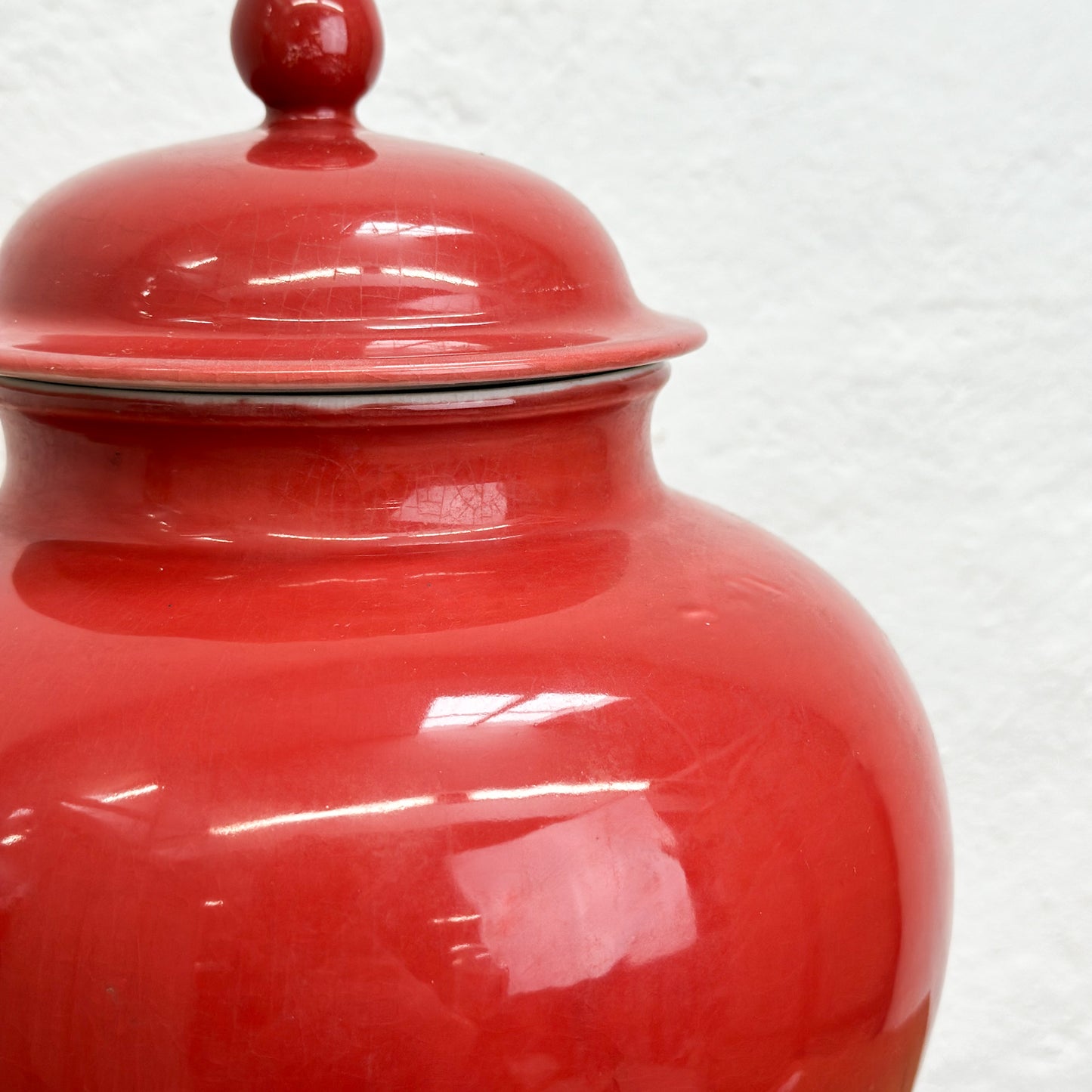 Simple Red Temple Jar