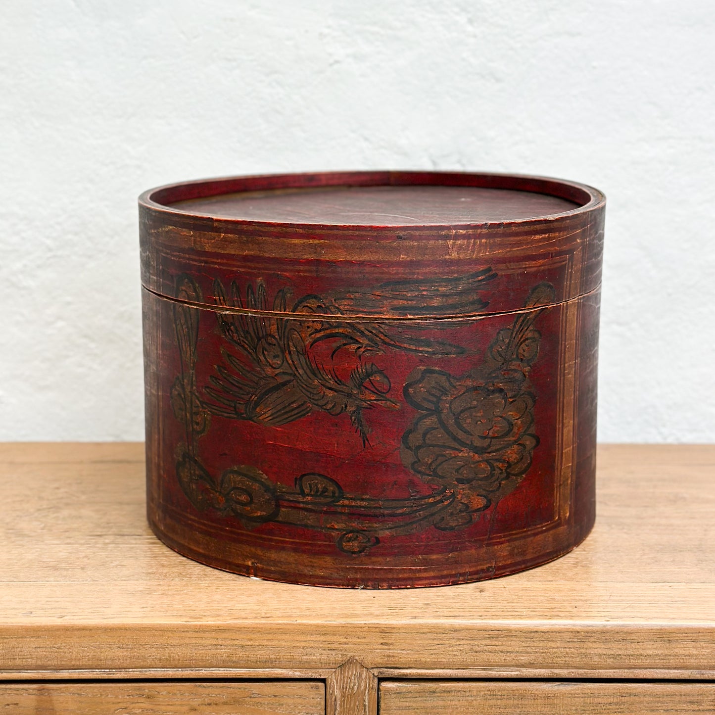 Hand-Painted Vintage Hat Box