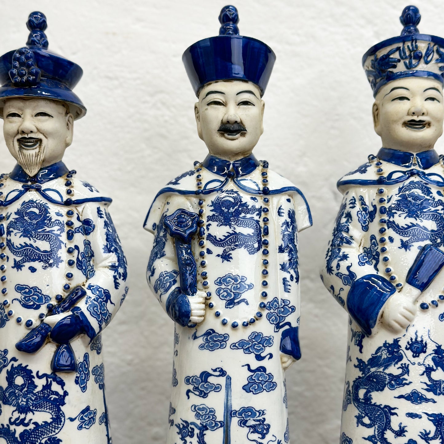 Standing Porcelain Qing Emperor Set