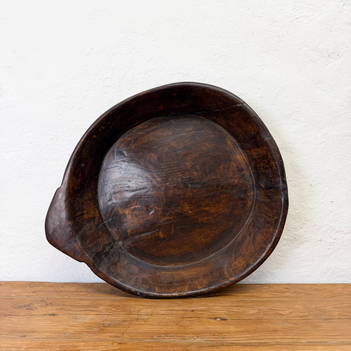 Vintage Indian Wooden Parat Bowl