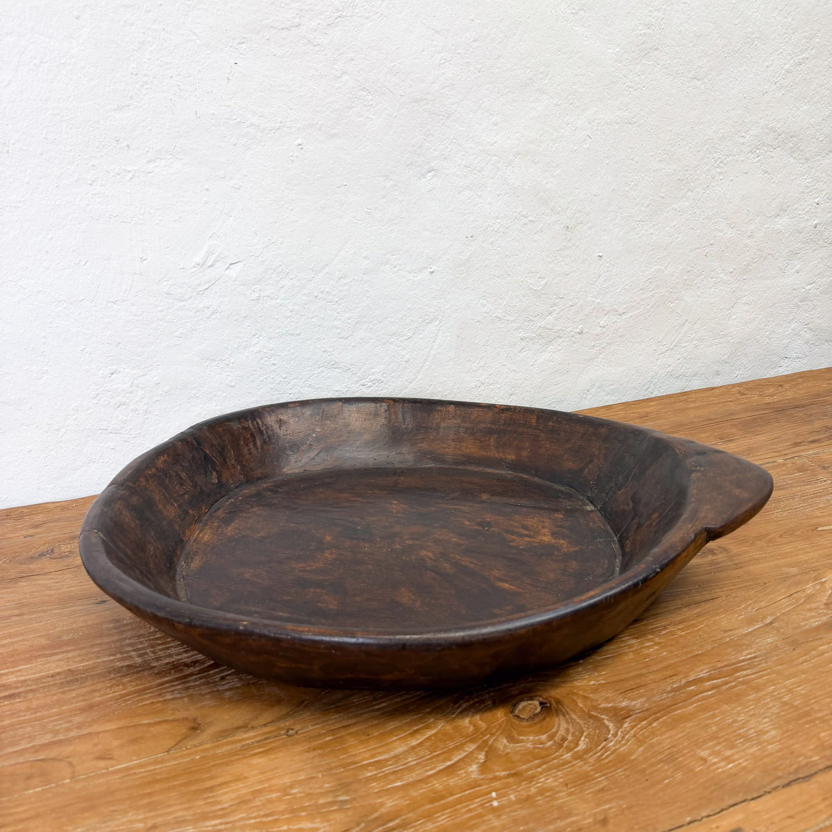 Vintage Indian Wooden Parat Bowl