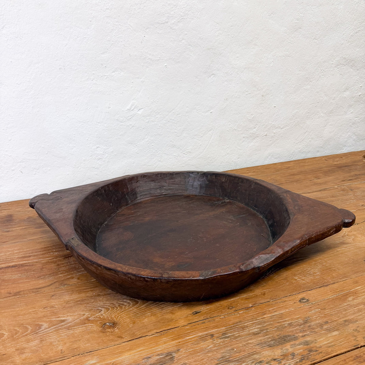 Vintage Indian Wooden Parat Bowl