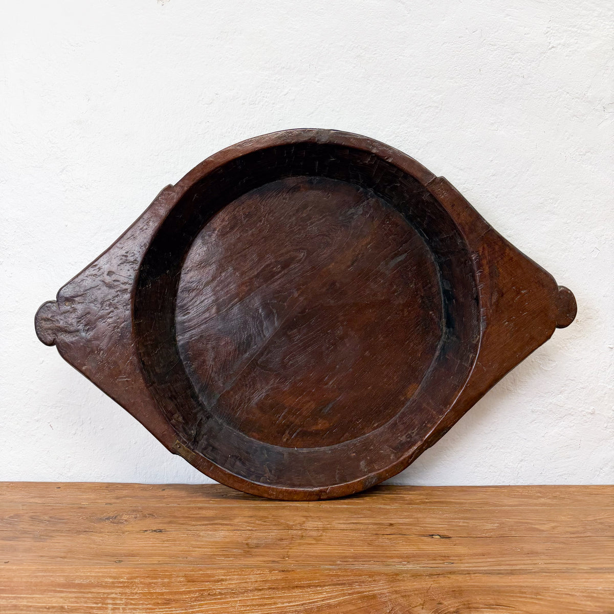 Vintage Indian Wooden Parat Bowl