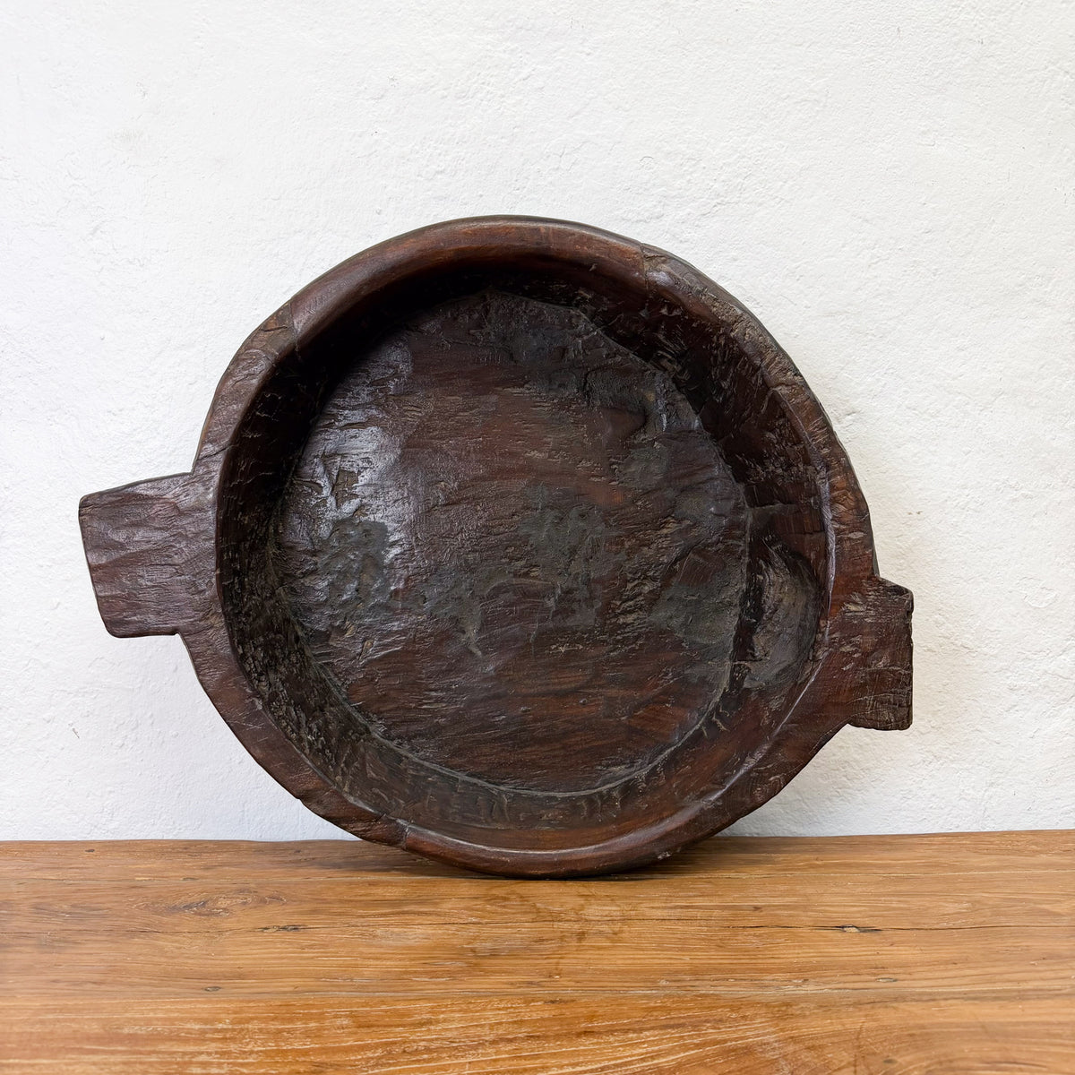 Vintage Indian Wooden Parat Bowl