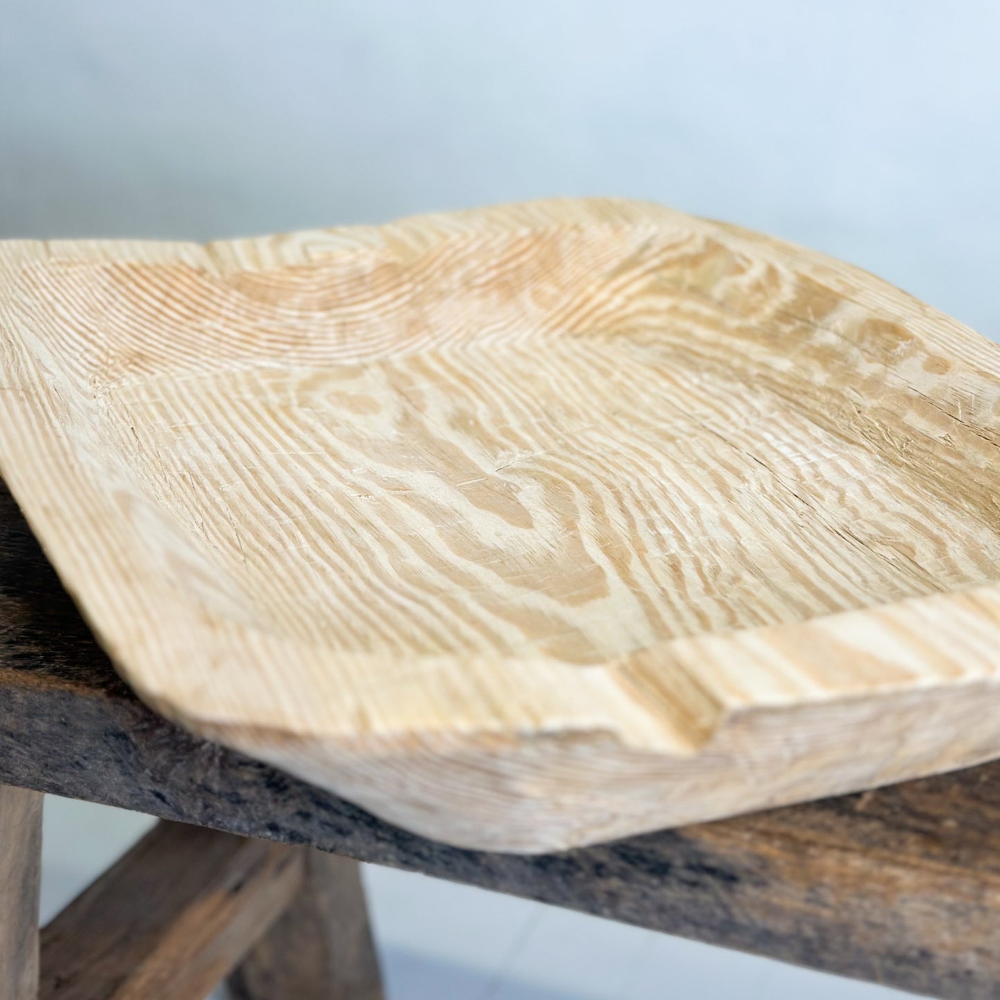 Raw Timber Dough Bowl