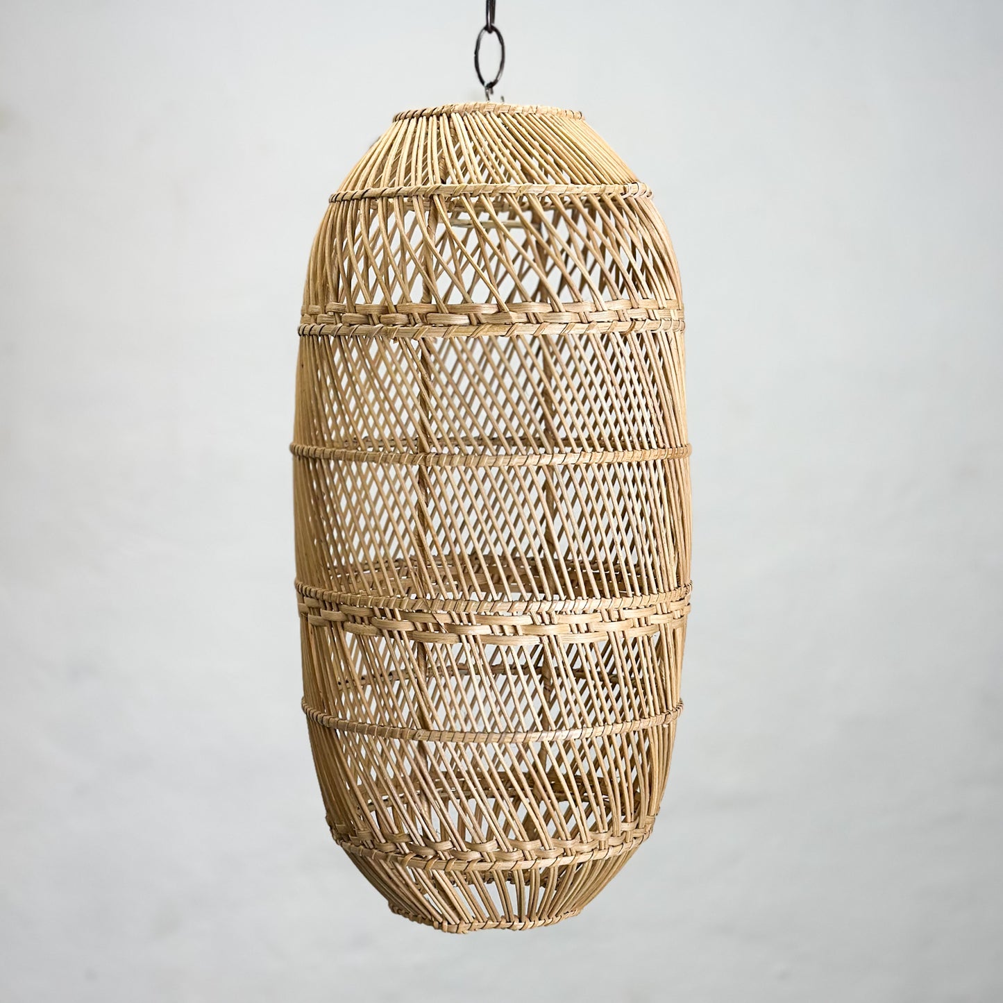 Cylindrical Rattan Pendant Lamp