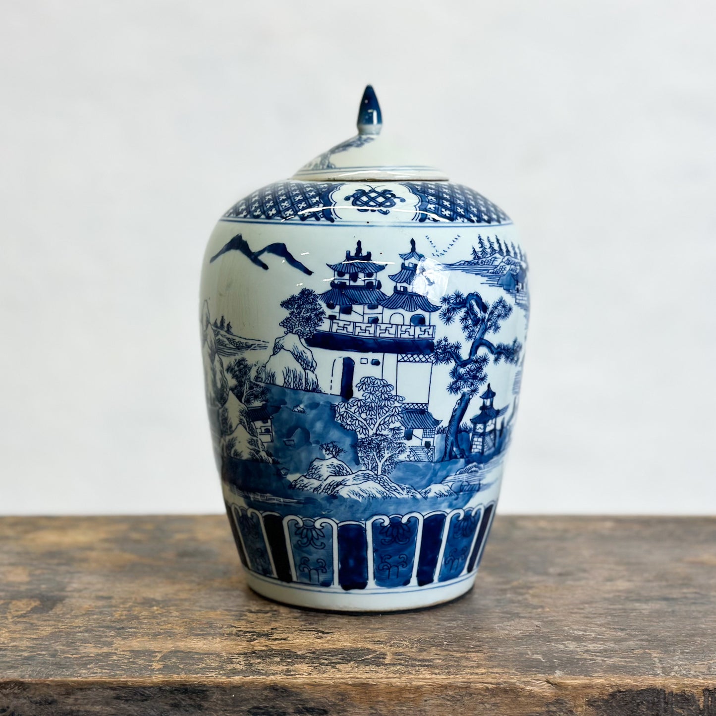 Pagoda Porcelain Melon Jar