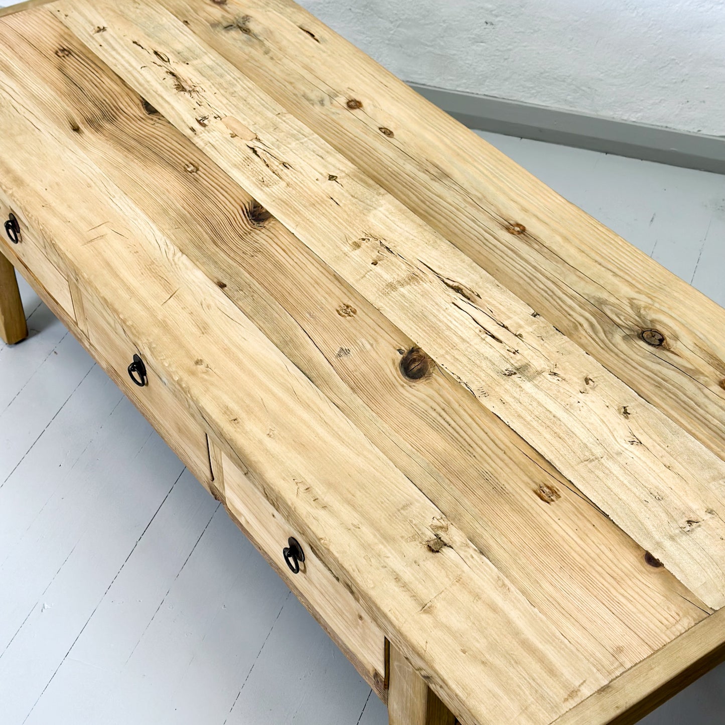 3 Drawer Rustic Coffee Table