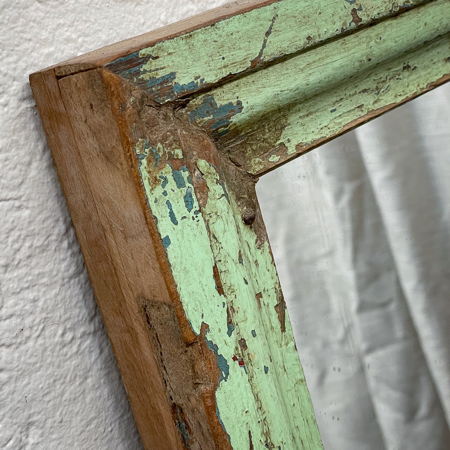 Wooden Green Mirror