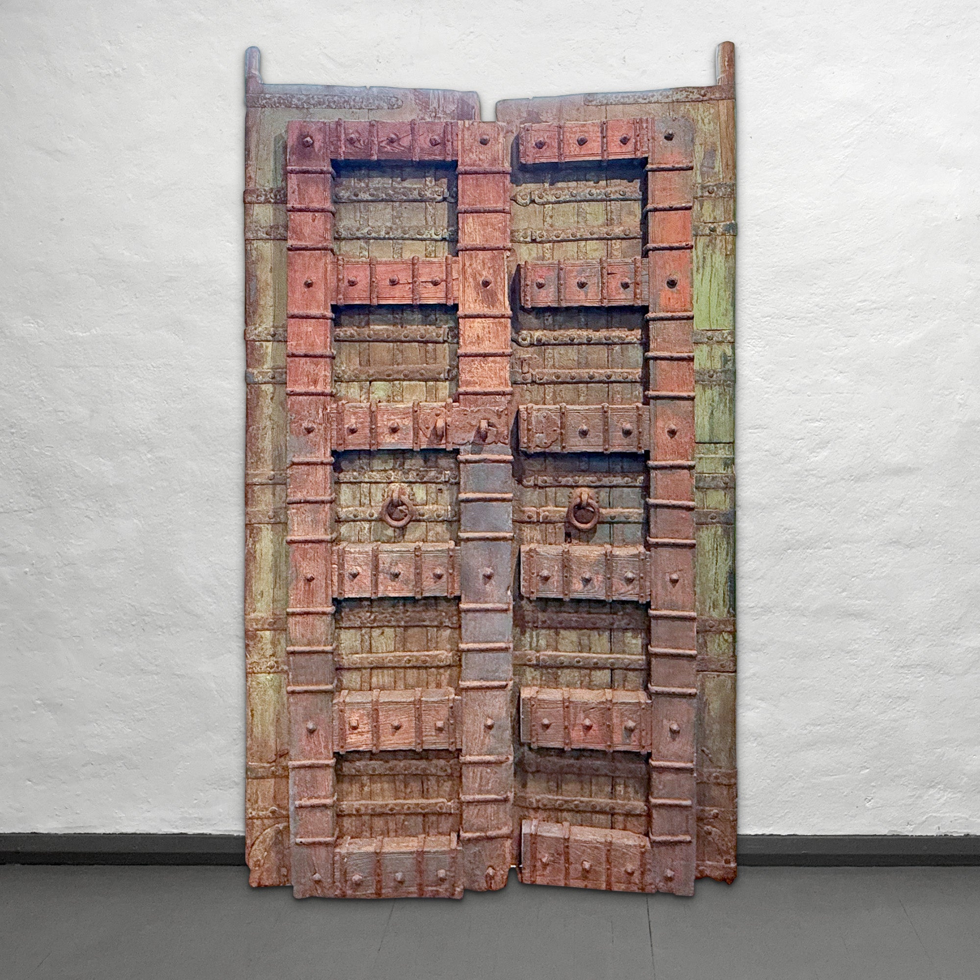 Studded Hand Carved Indian Door