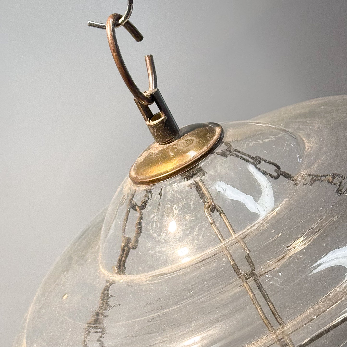 Large Glass Hundi Light