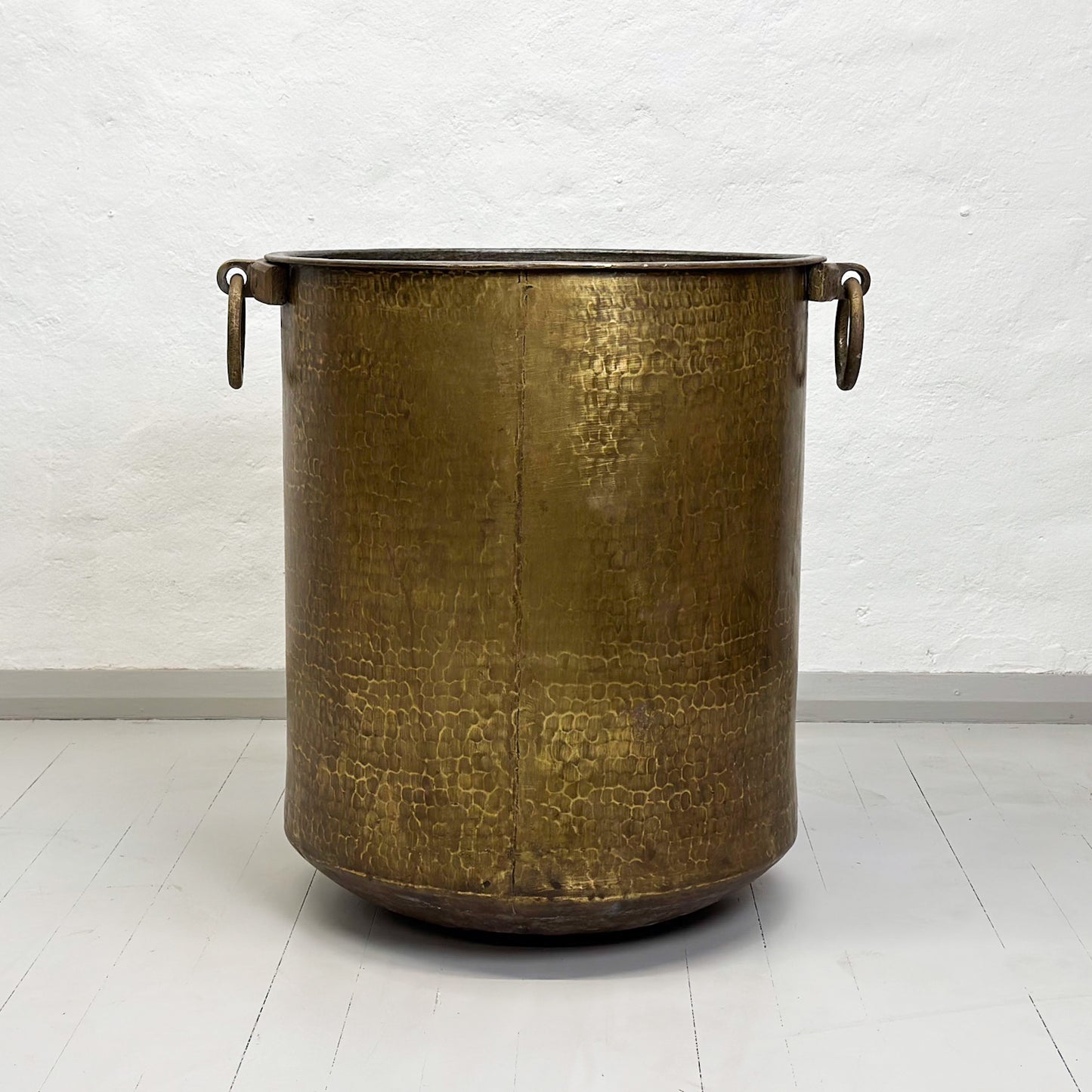 Vintage Brass Planter Pot with Handles