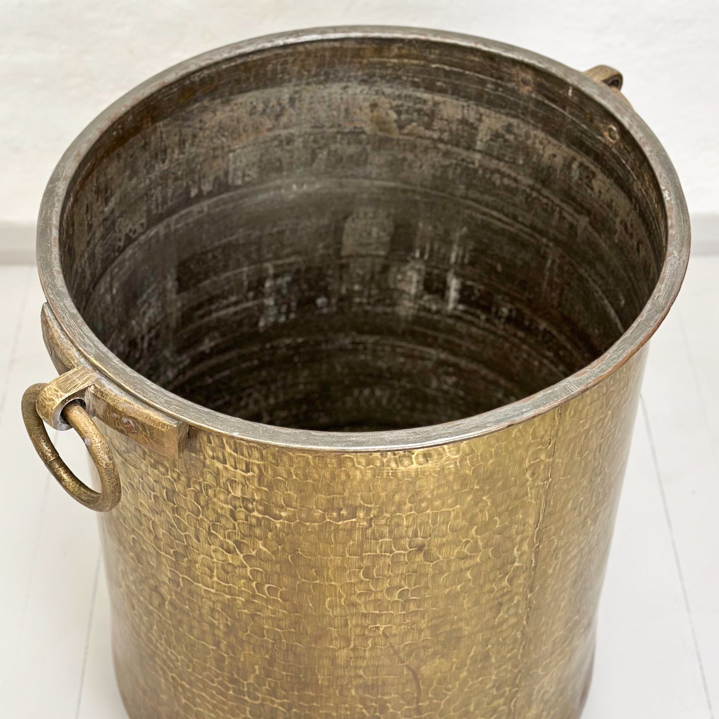 Vintage Brass Planter Pot with Handles