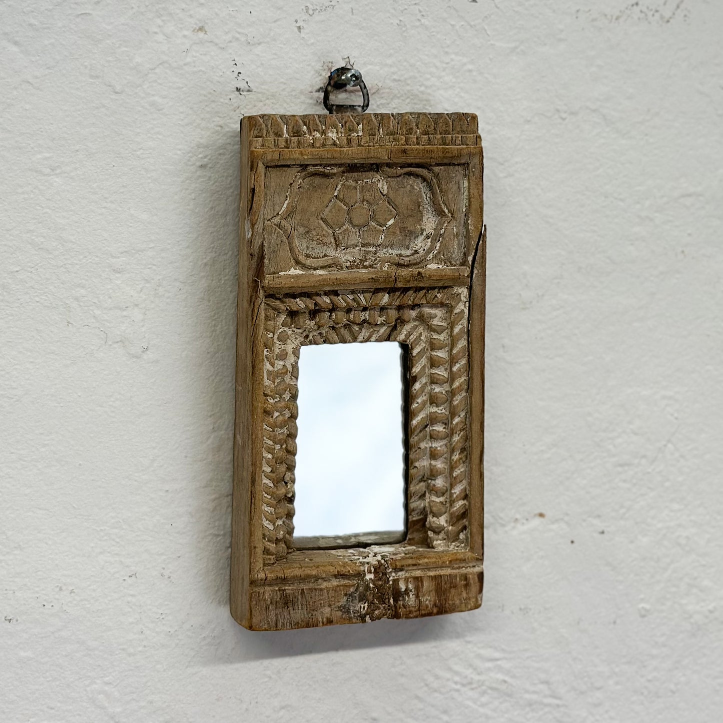 Small Vintage Jali Framed Mirror