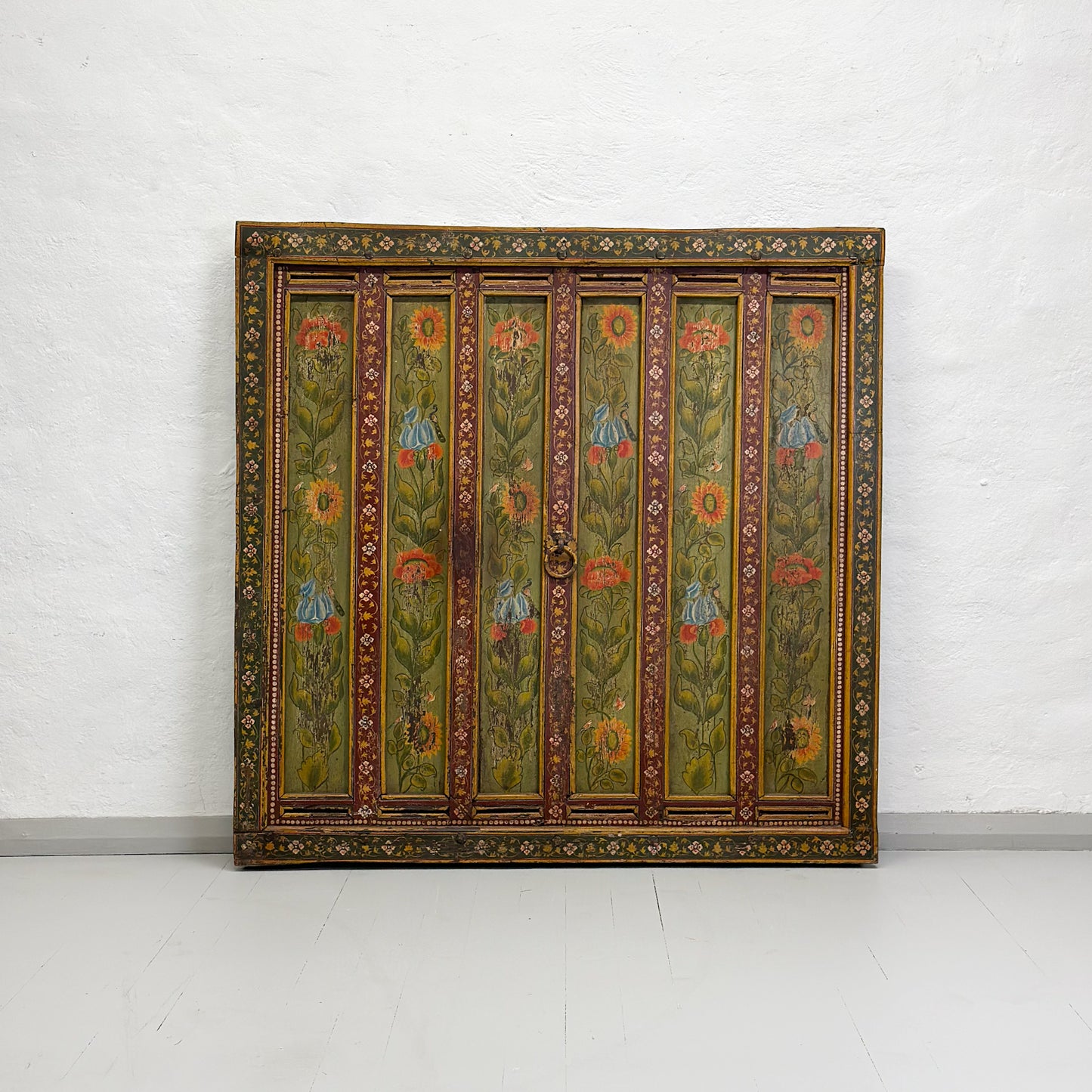 Intricate Painted Vintage Ceiling Panel