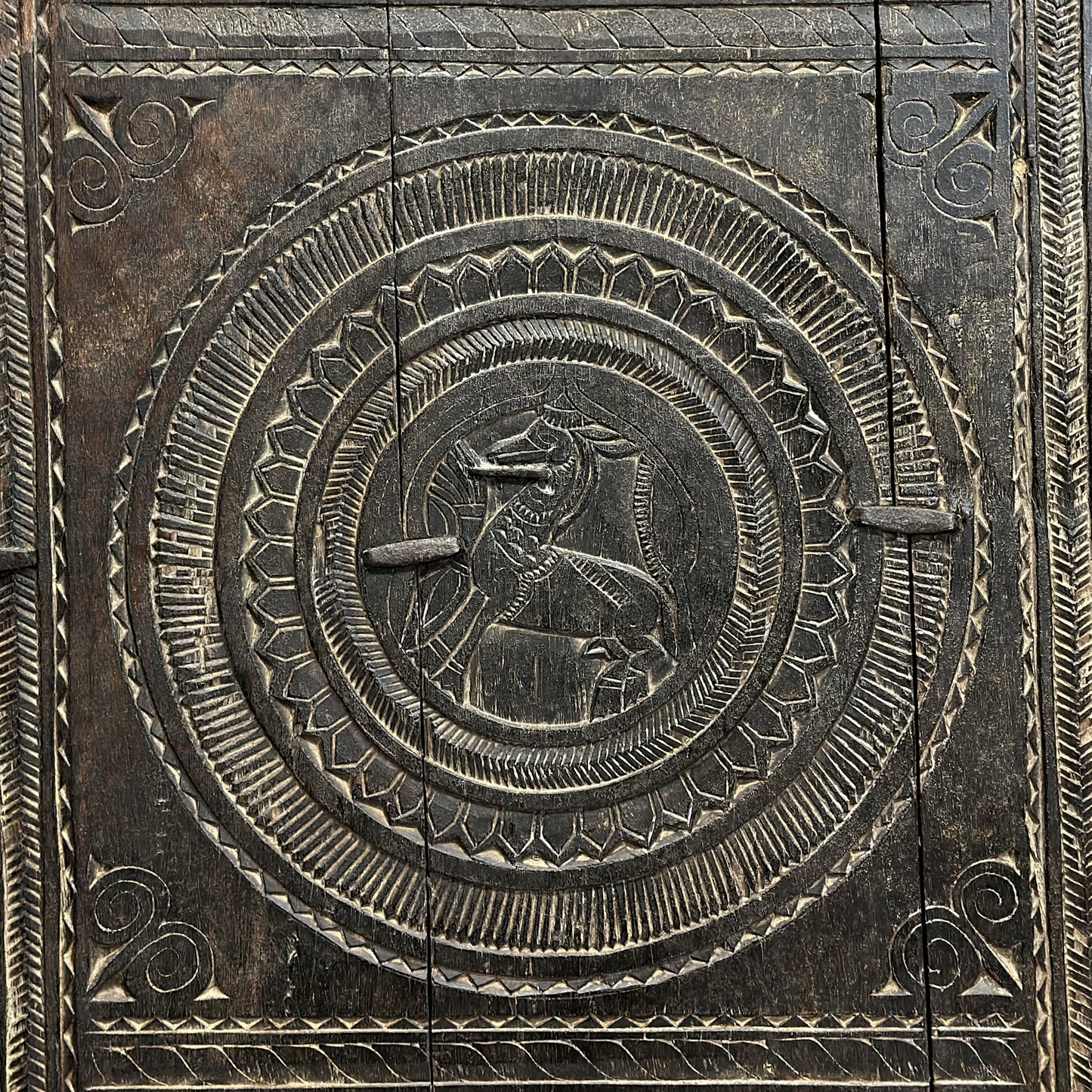 Vintage Ornately Carved Door Panel