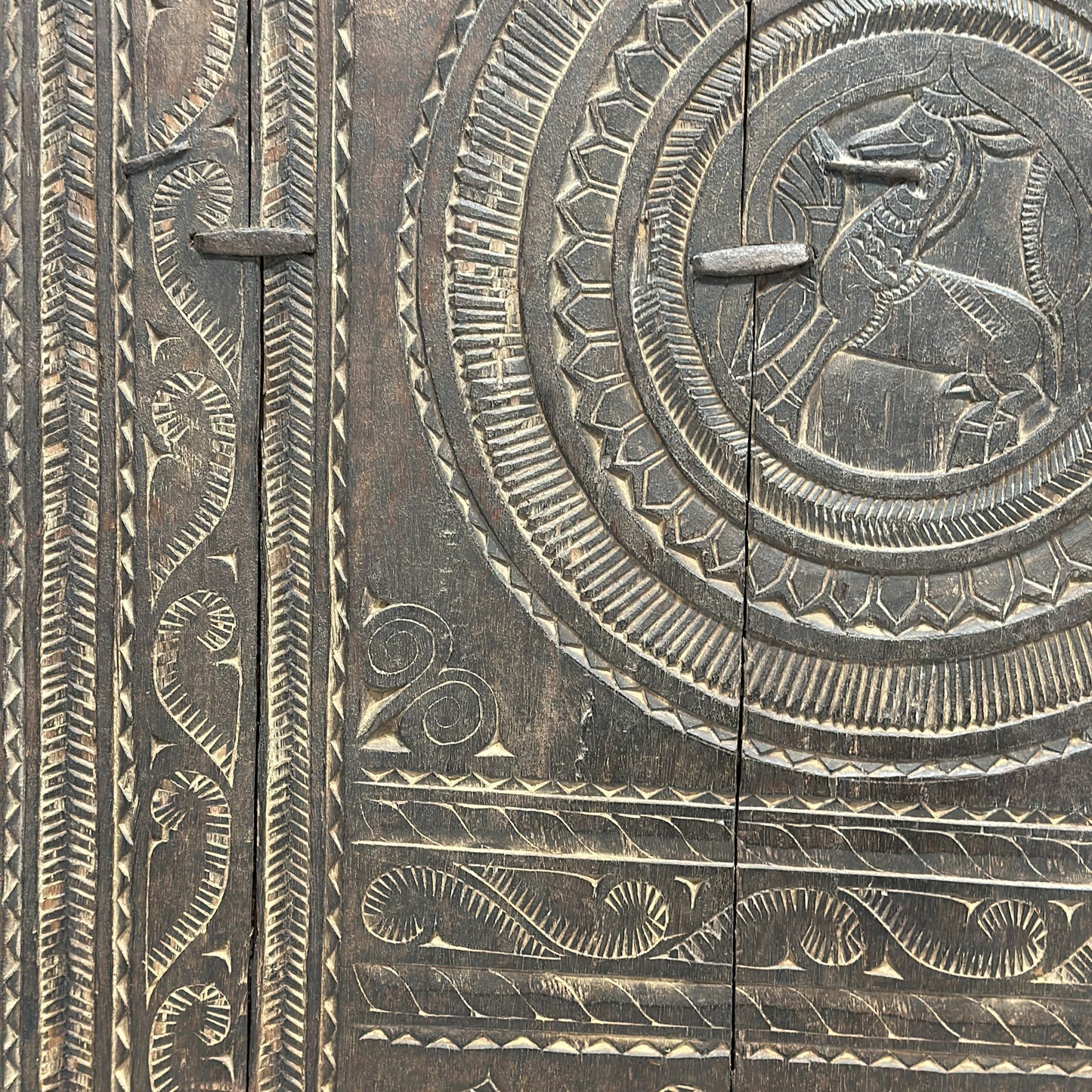 Vintage Ornately Carved Door Panel