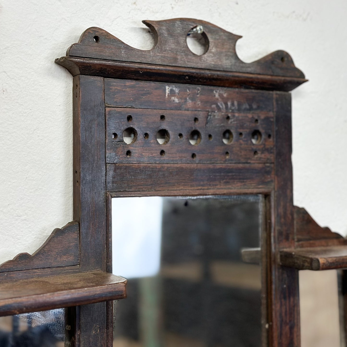 Carved Vintage Vanity Mirror