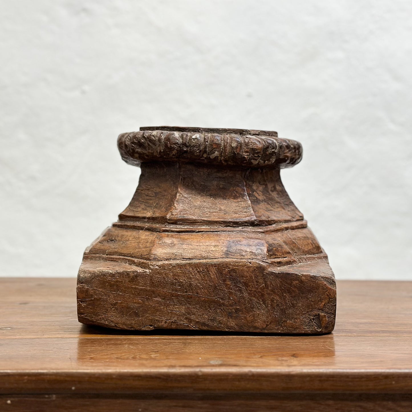 Simple Carved Column Base Candle Stand