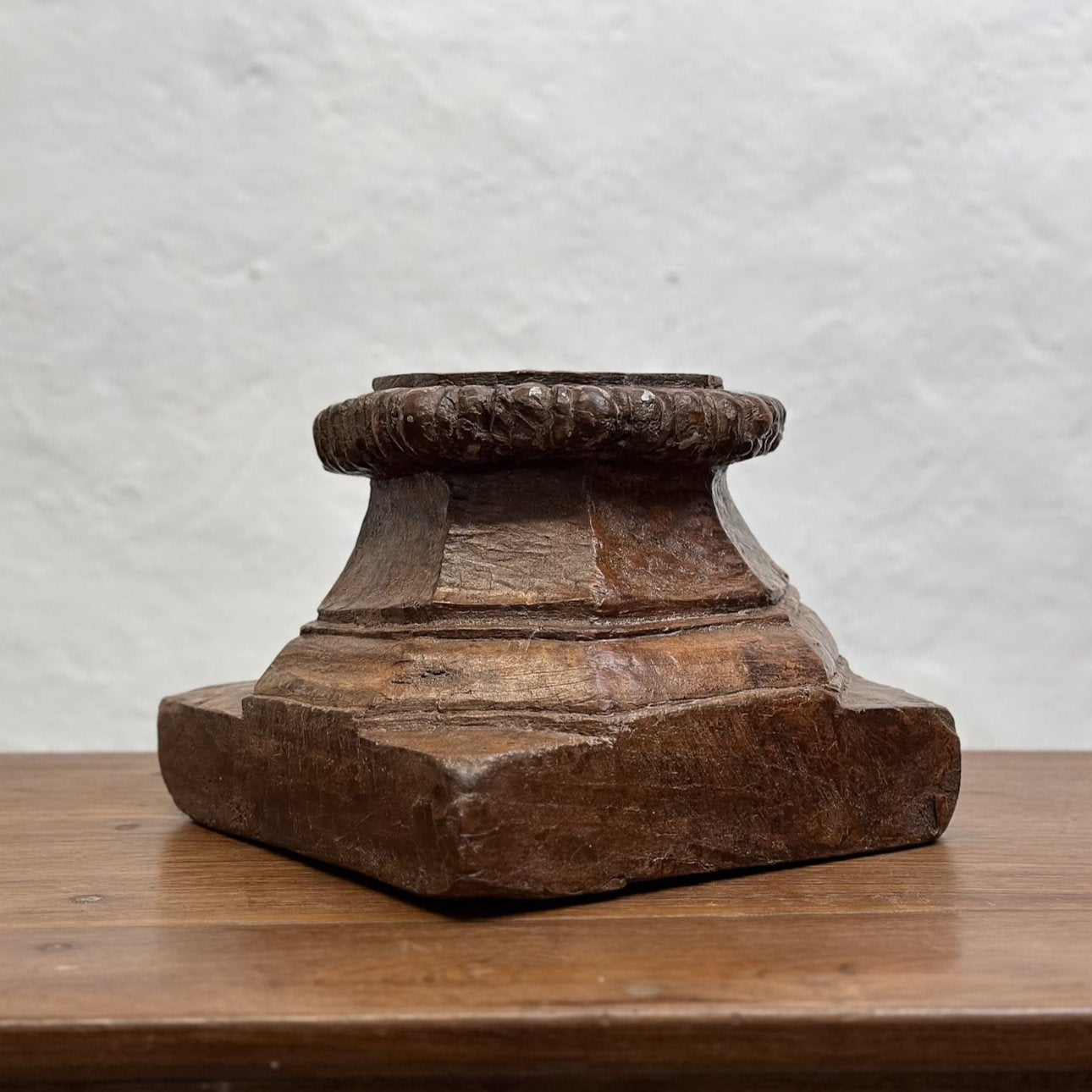 Simple Carved Column Base Candle Stand
