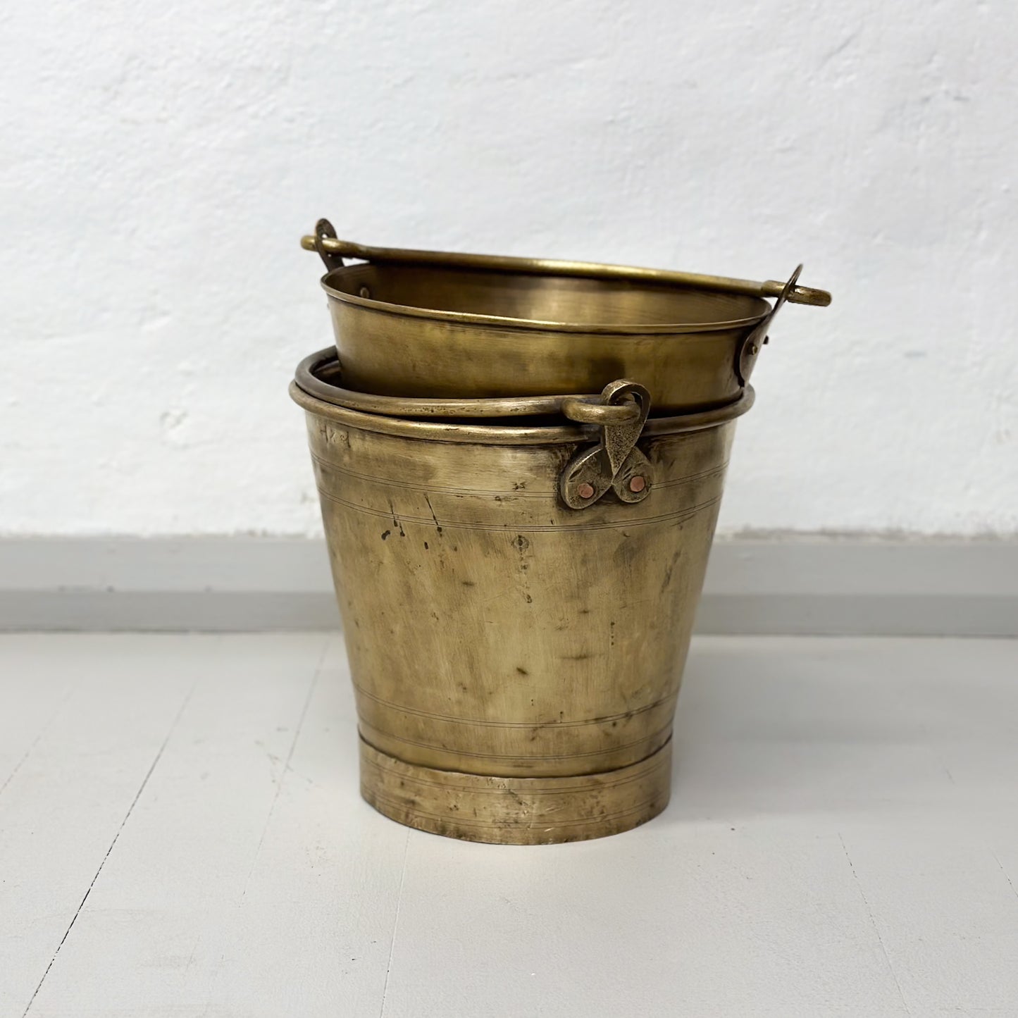Vintage Brass Bucket I