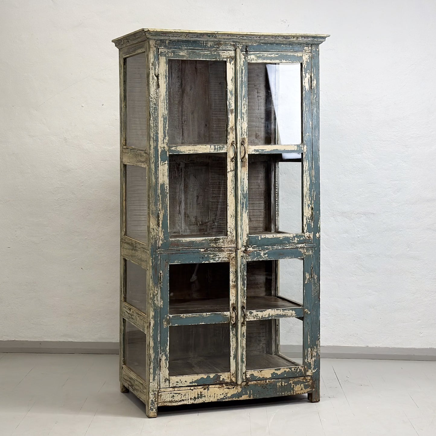Distressed Vintage Glass Almirah