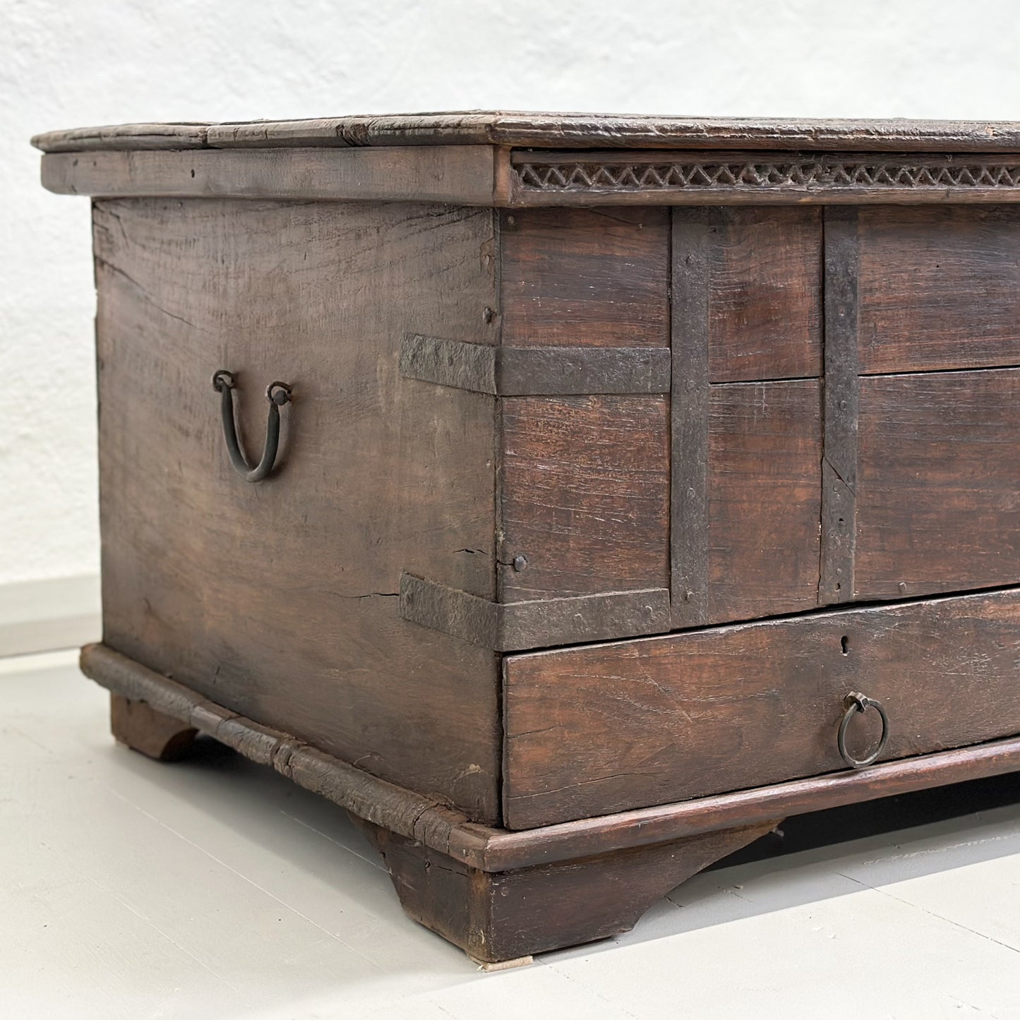 Vintage Teak Chest with Drawers