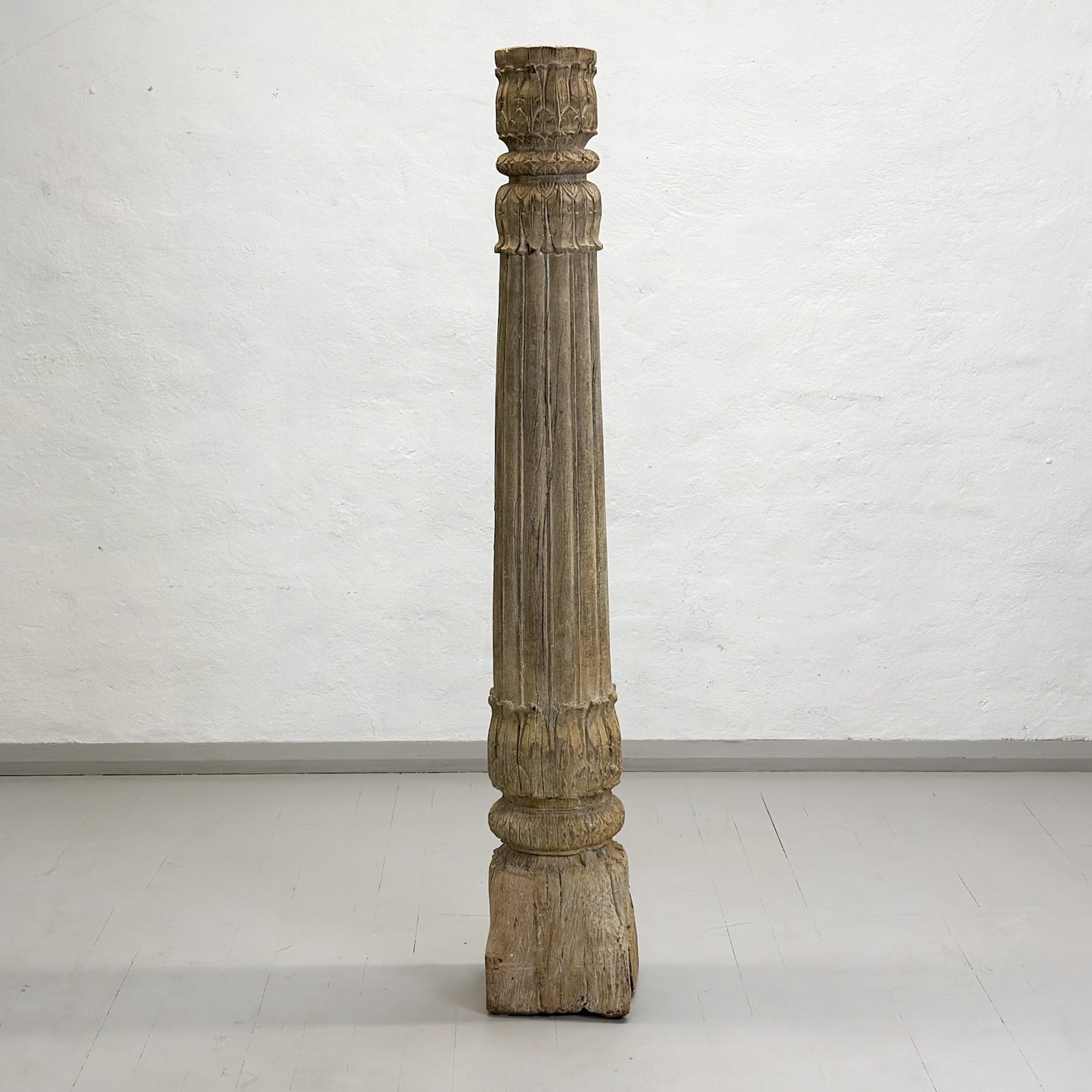 Carved Column Candle Stand