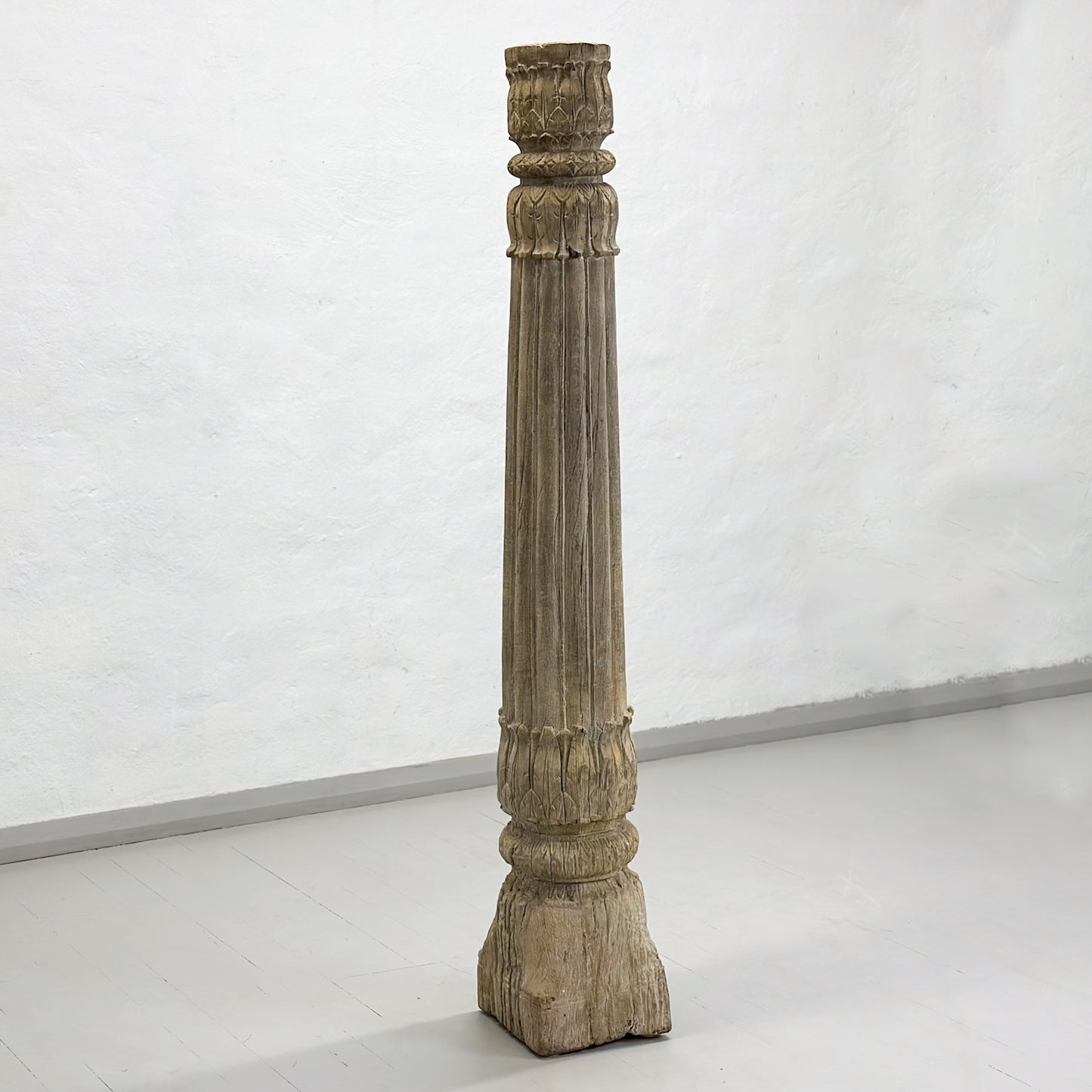 Carved Column Candle Stand