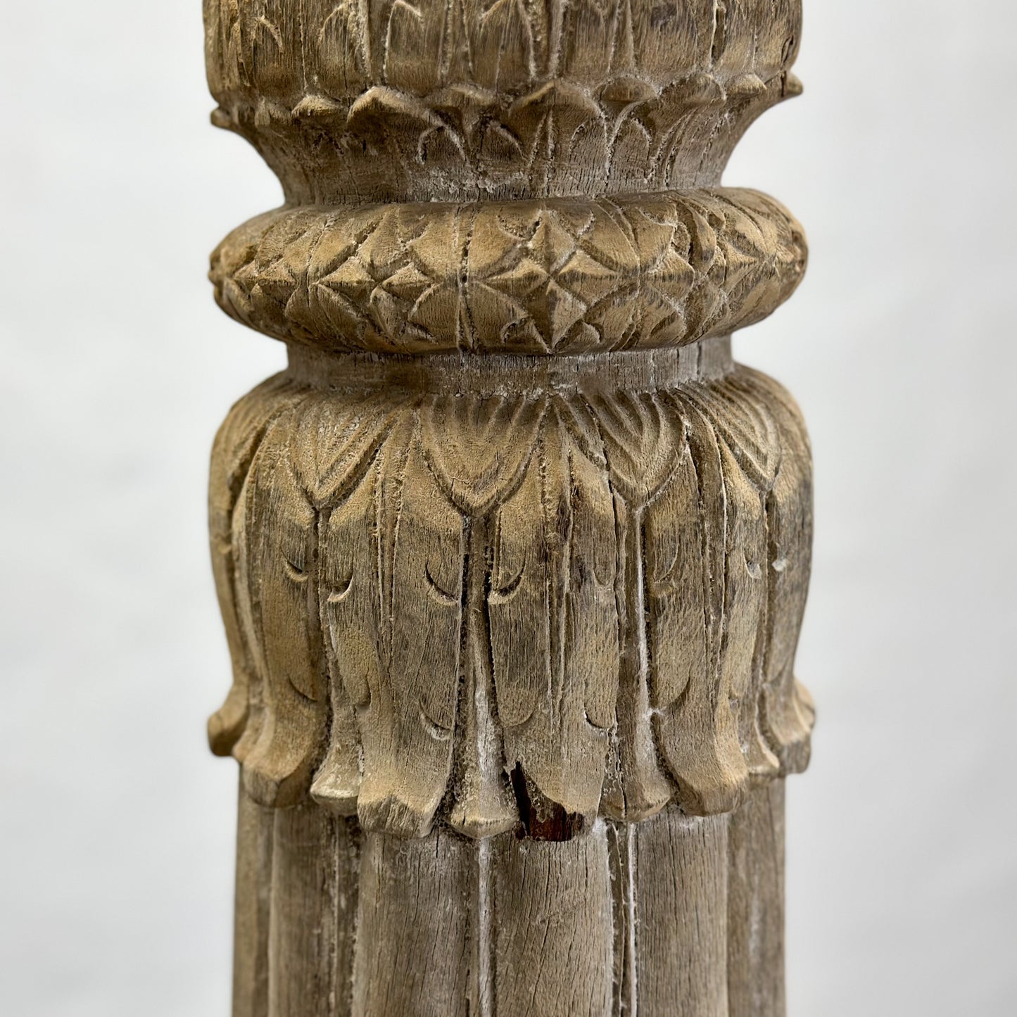 Carved Column Candle Stand