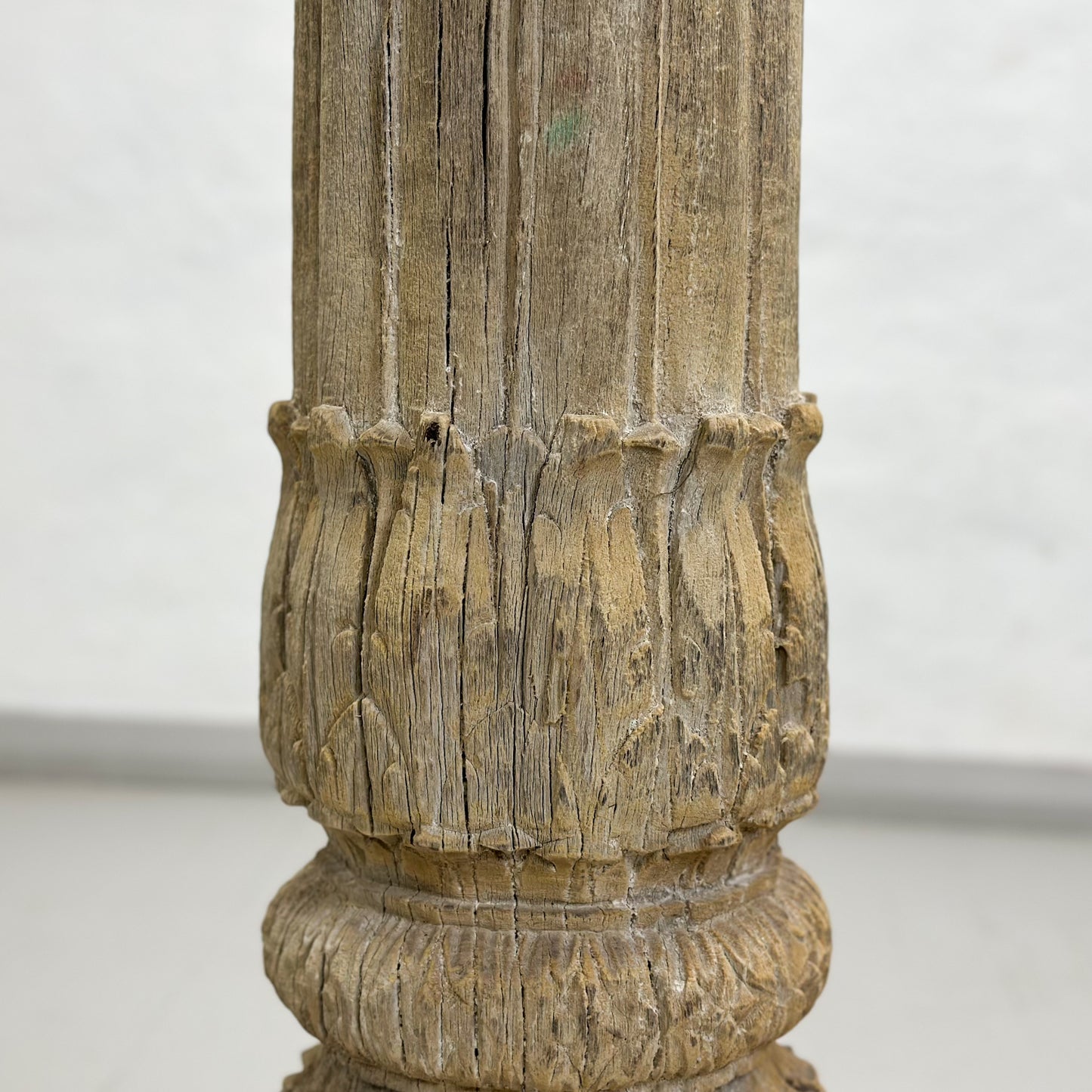 Carved Column Candle Stand