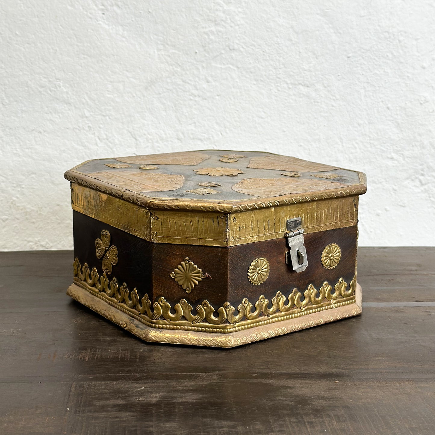Brass Embellished Trinket Box