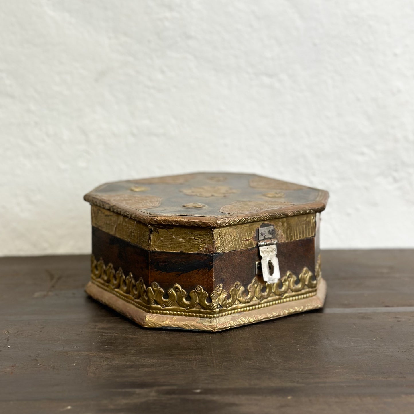 Brass Embellished Trinket Box