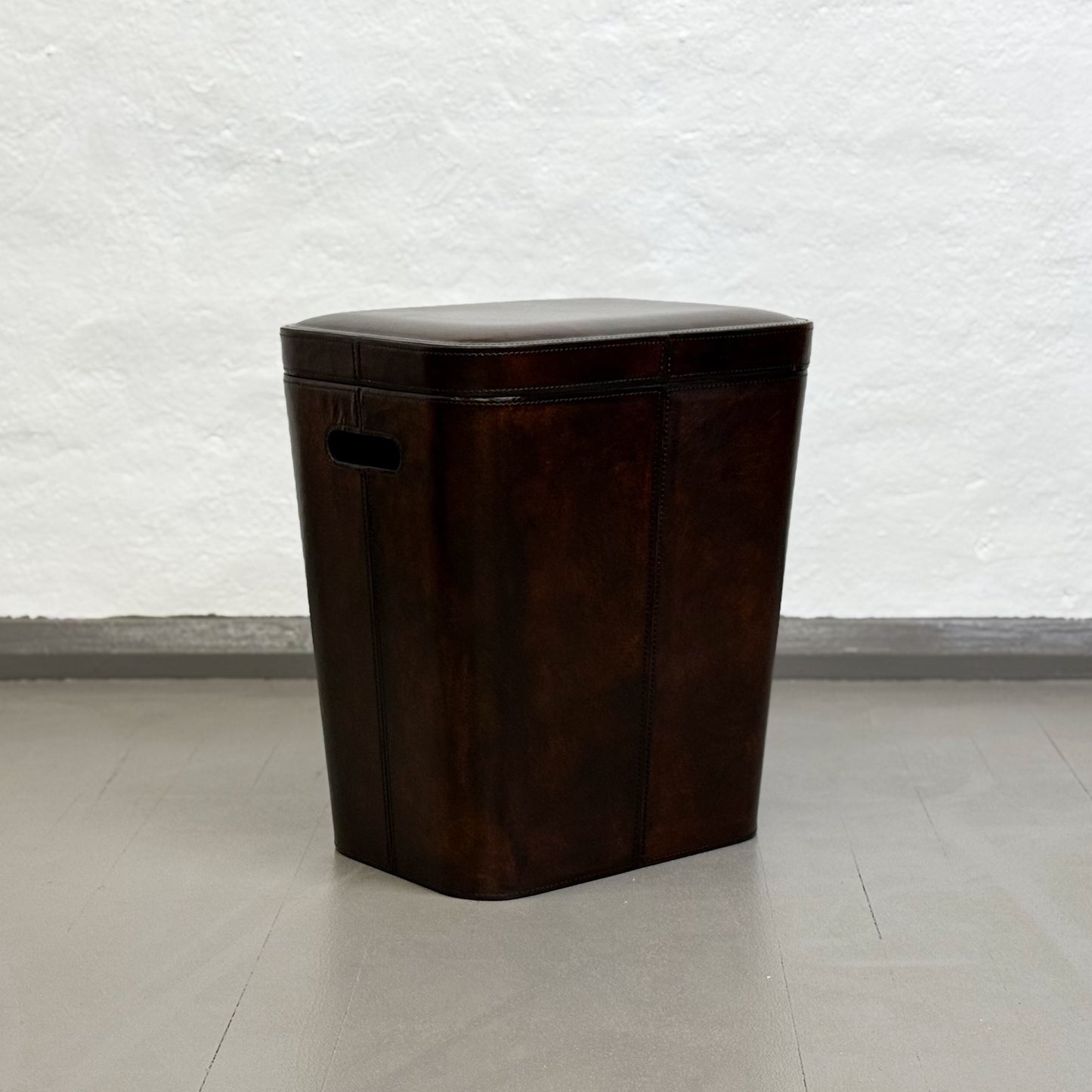 Dark Brown Leather Storage Box