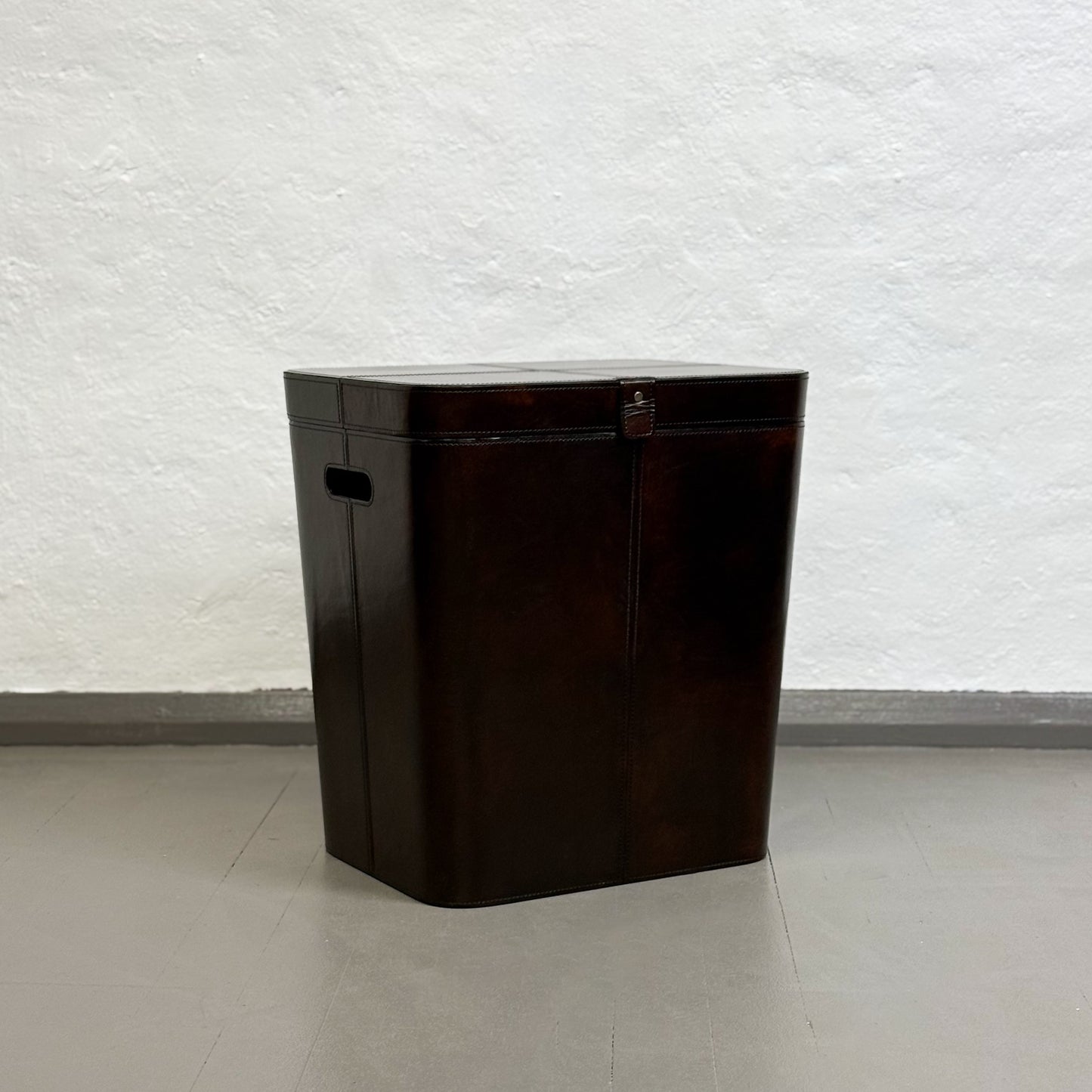 Dark Brown Leather Storage Box