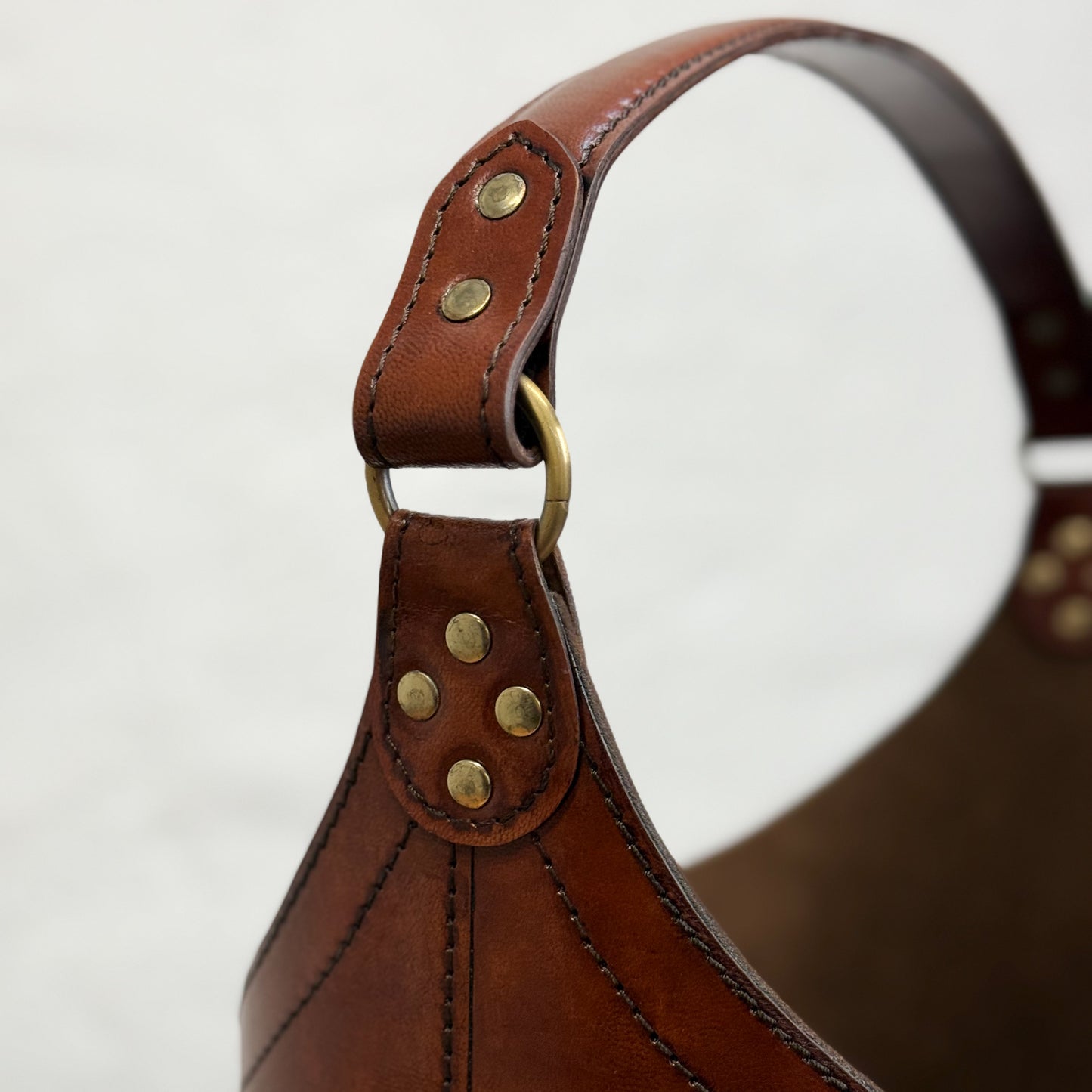 Leather Basket with Handle