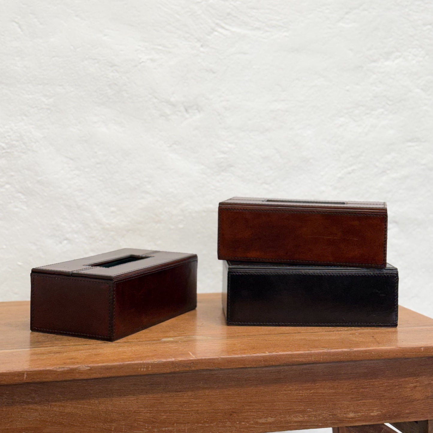 Simple Leather Tissue Box