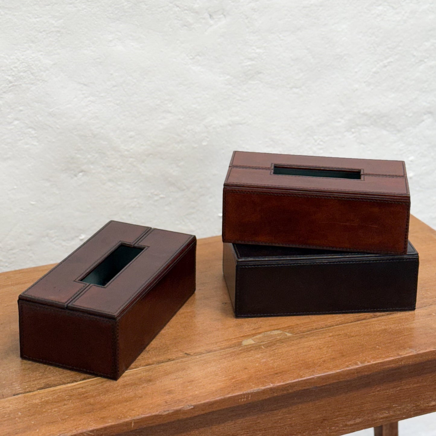 Simple Leather Tissue Box