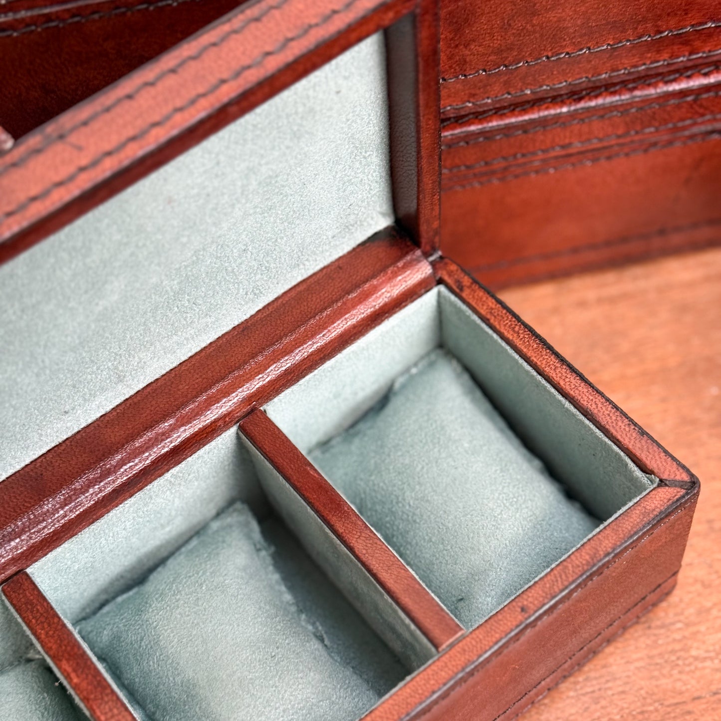 Tan Leather Watch Box