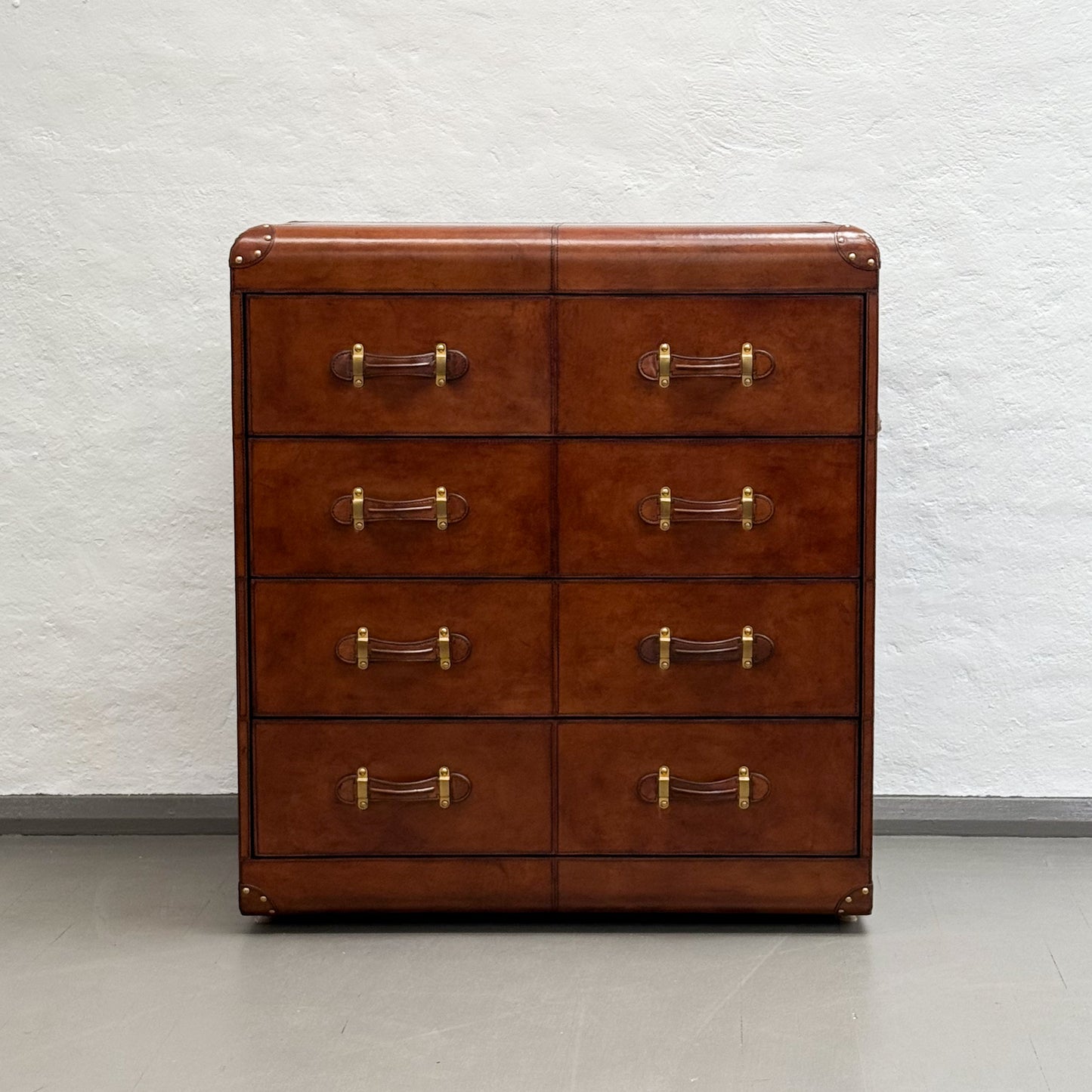 Leather 8 Drawer Chest