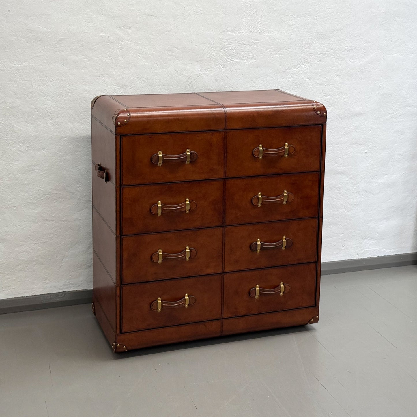 Leather 8 Drawer Chest