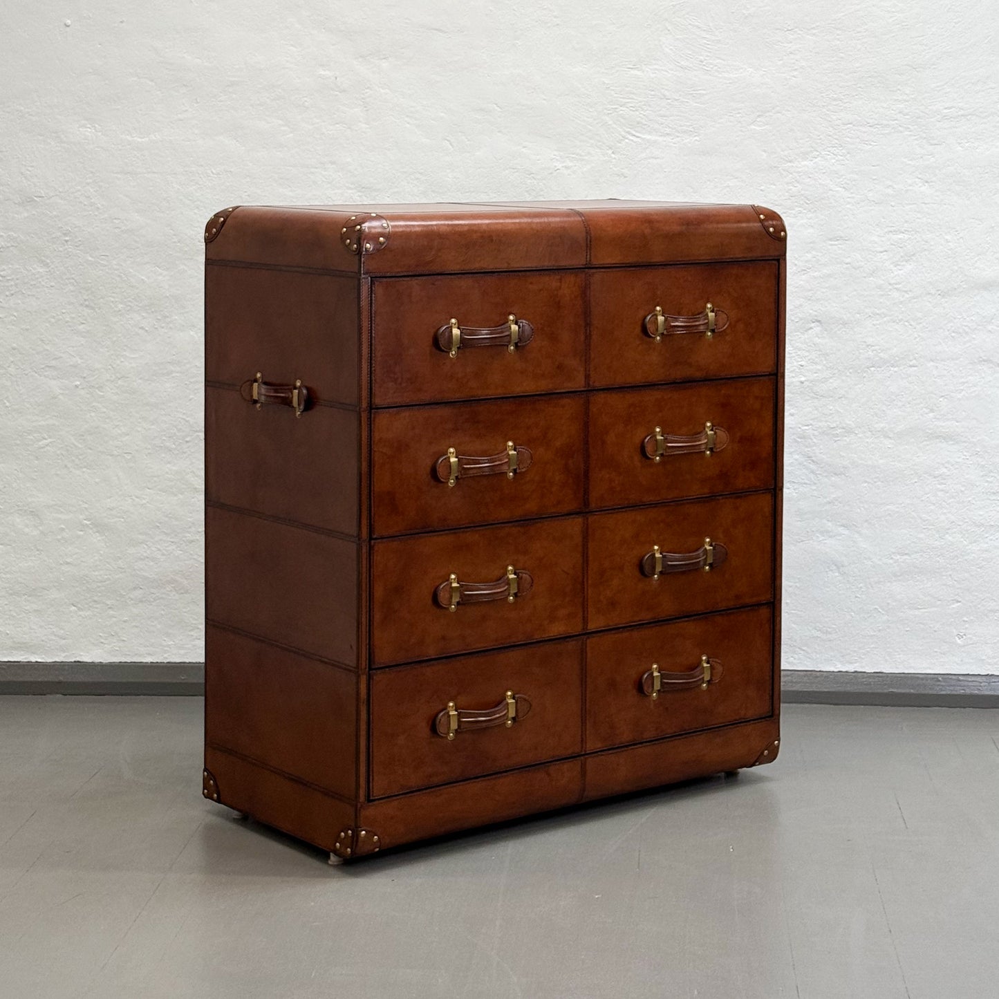 Leather 8 Drawer Chest
