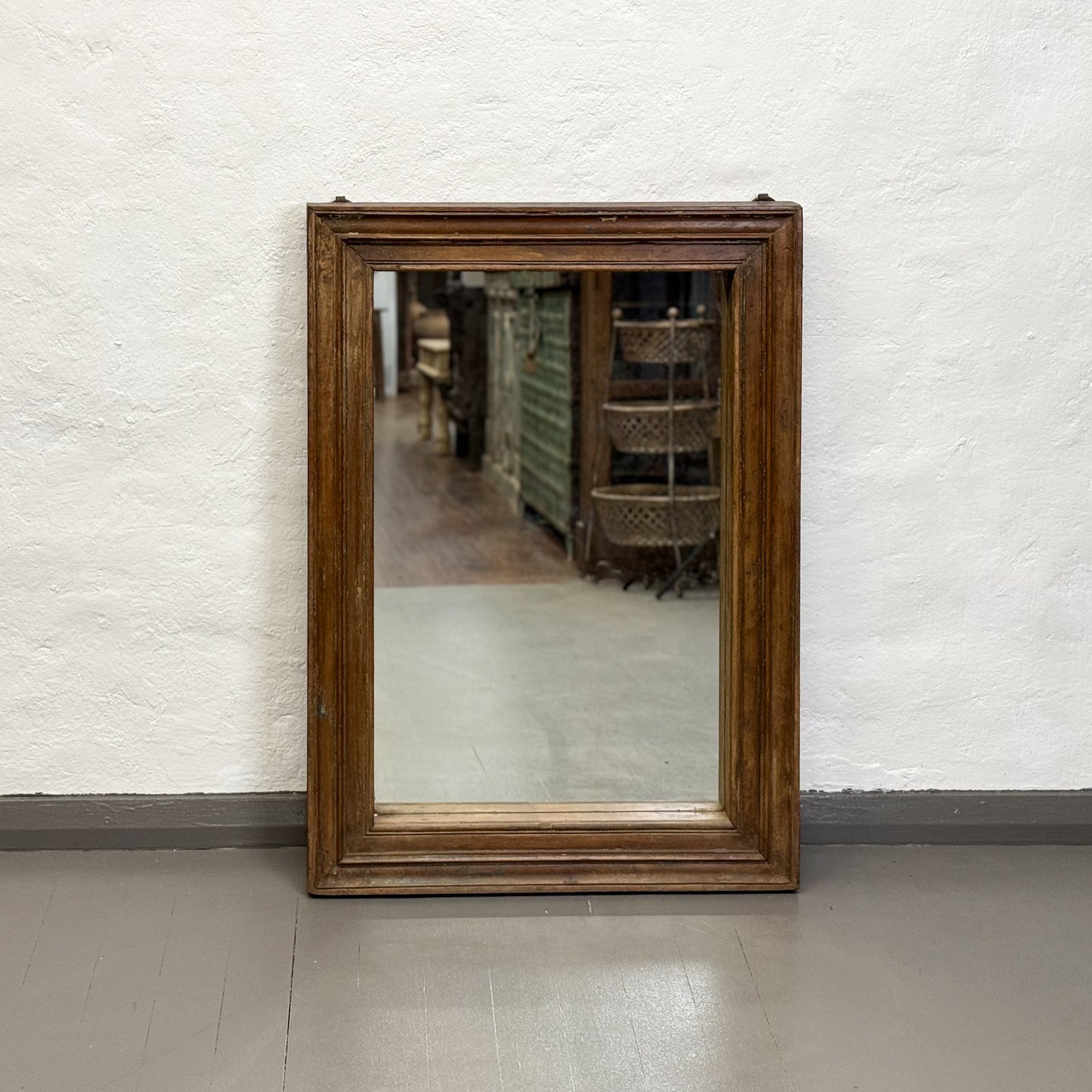 Simple Vintage Teak Mirror