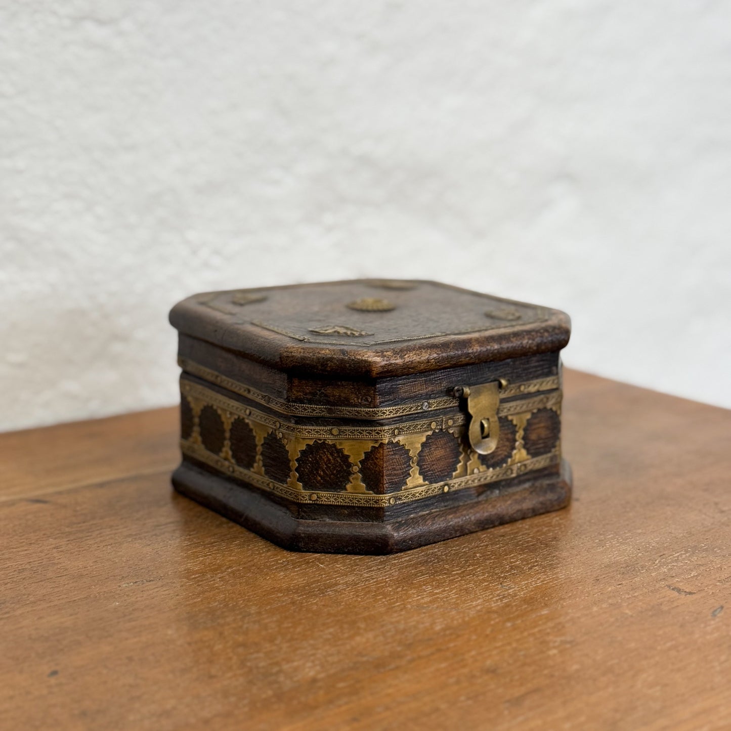 Vintage Brass Embellished Box