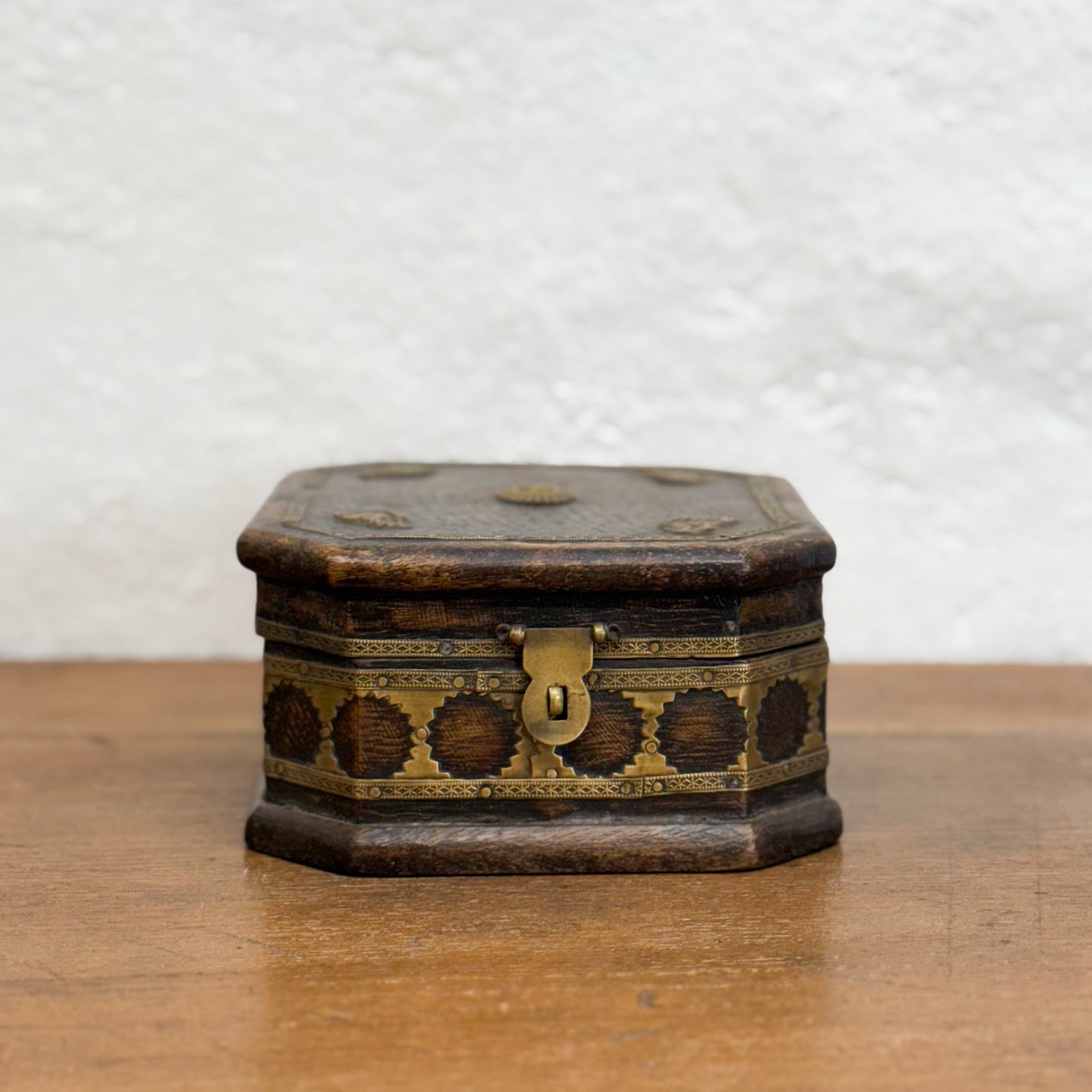 Vintage Brass Embellished Box