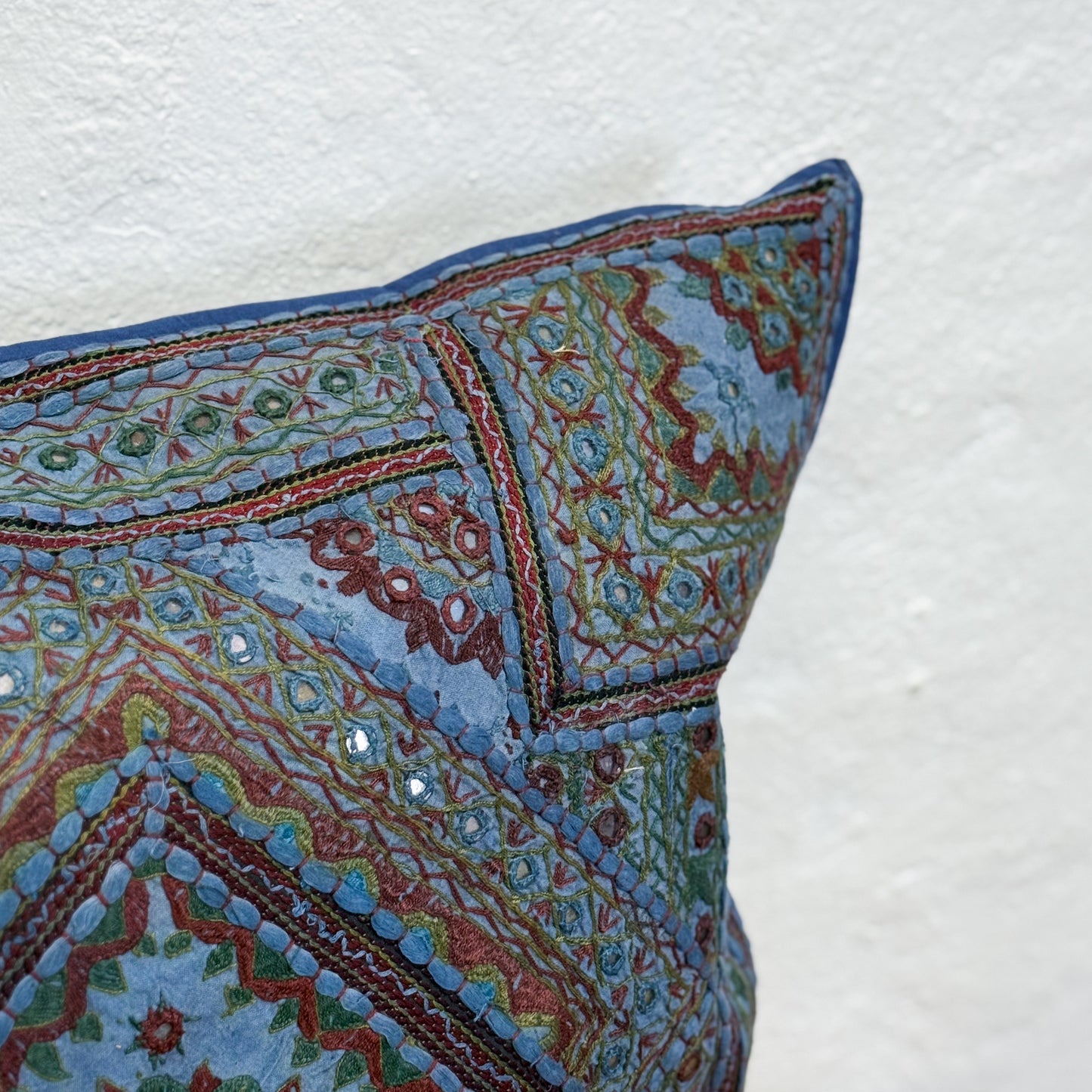 Blue Embroidered Cushion II