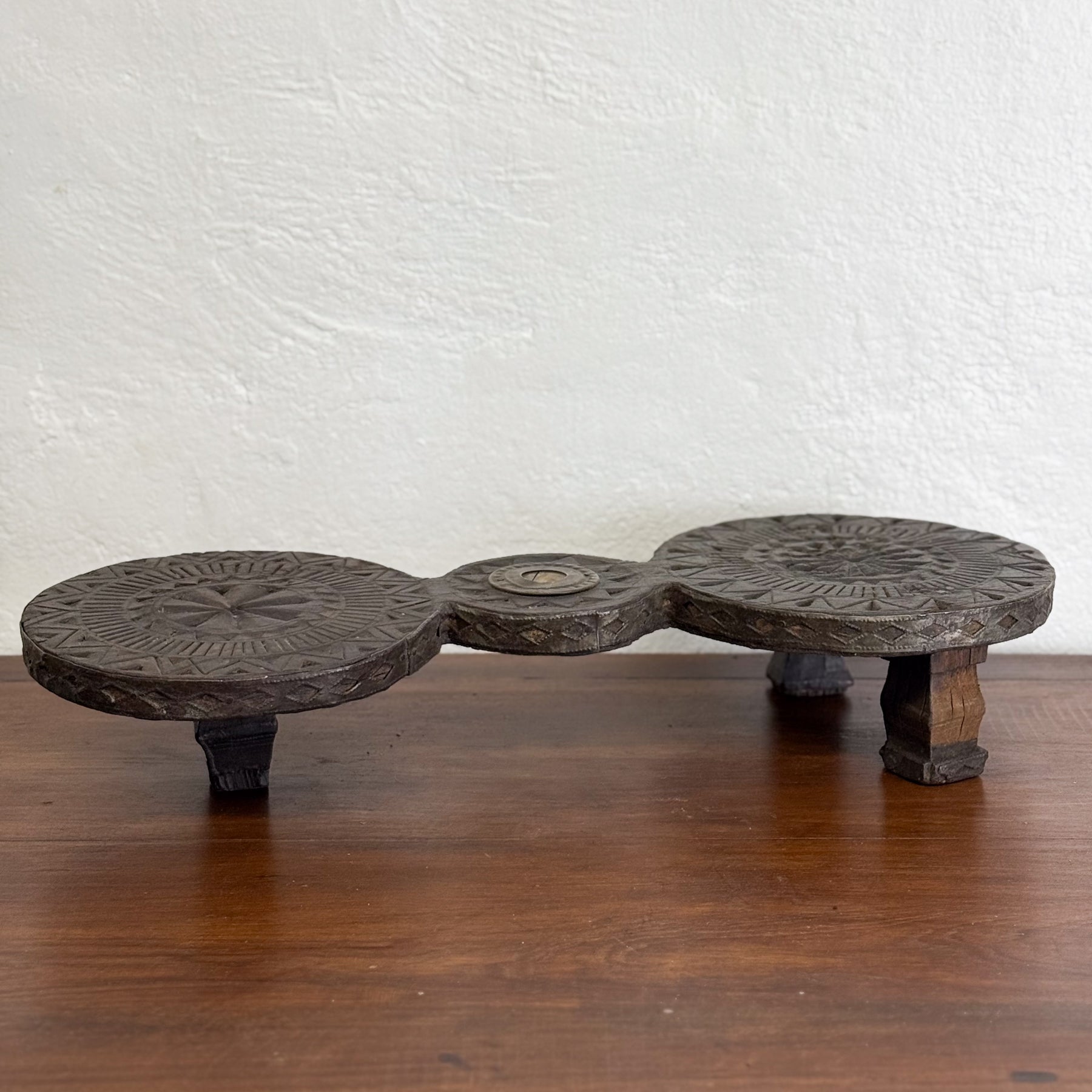 Carved Chapati Plate Stand