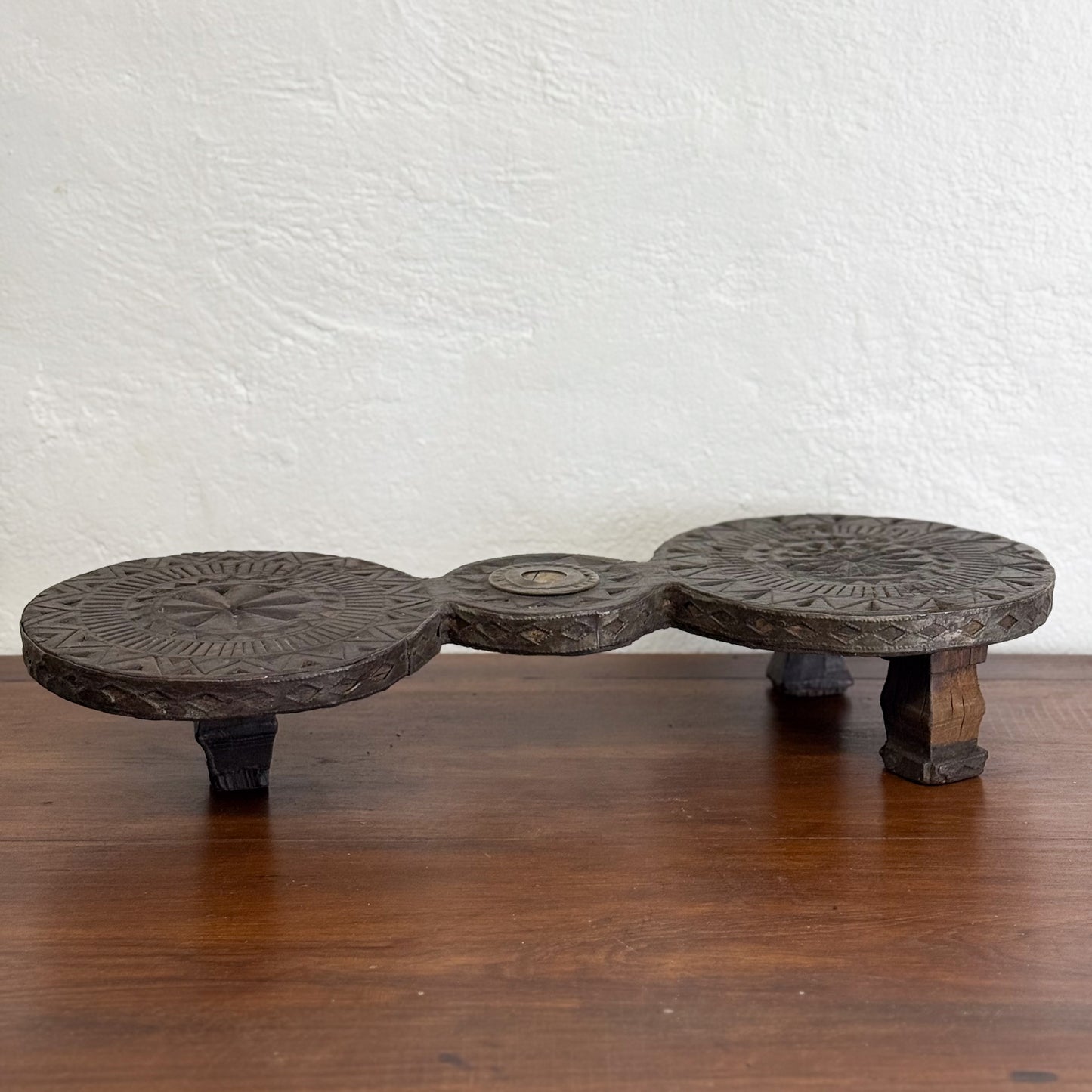 Carved Chapati Plate Stand