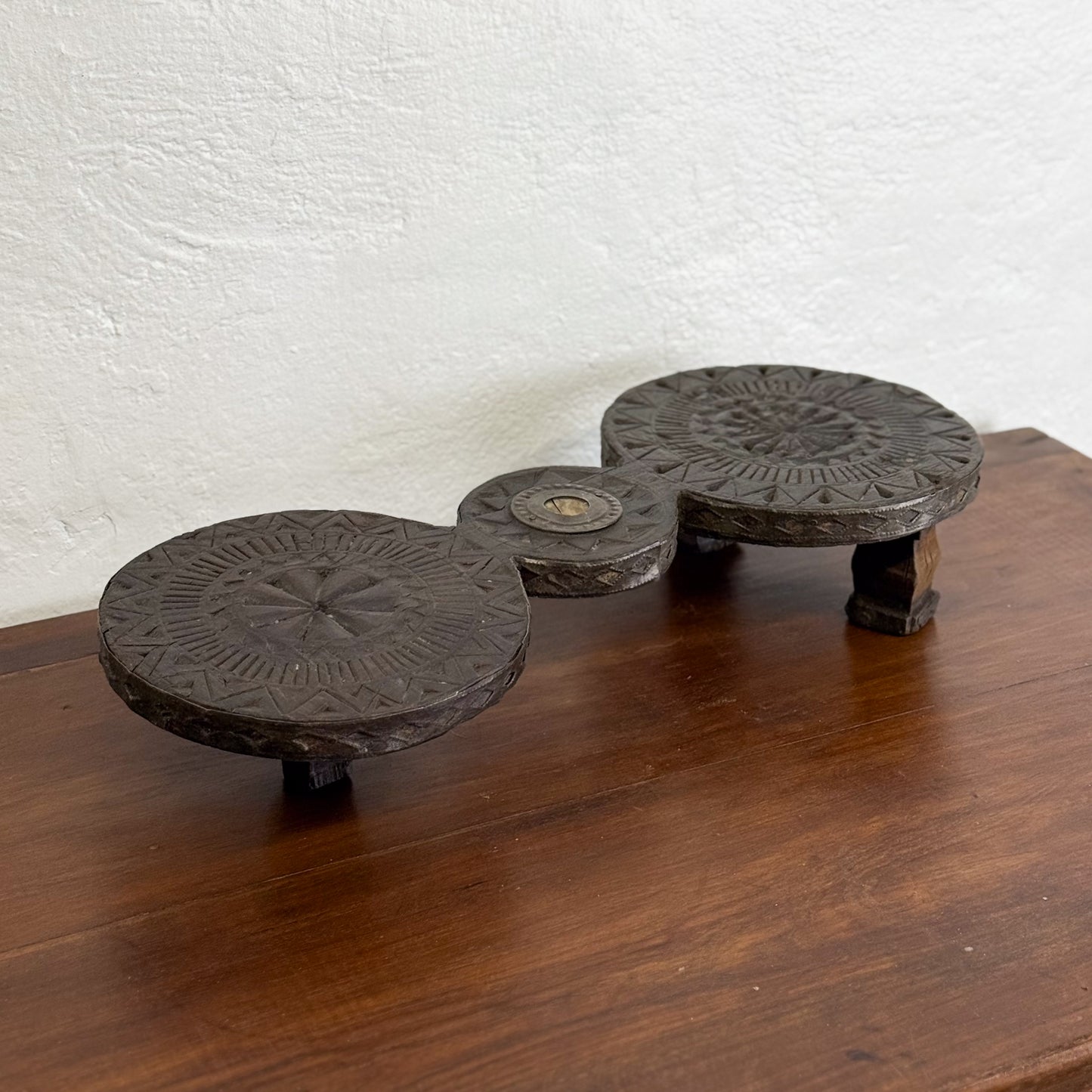 Carved Chapati Plate Stand